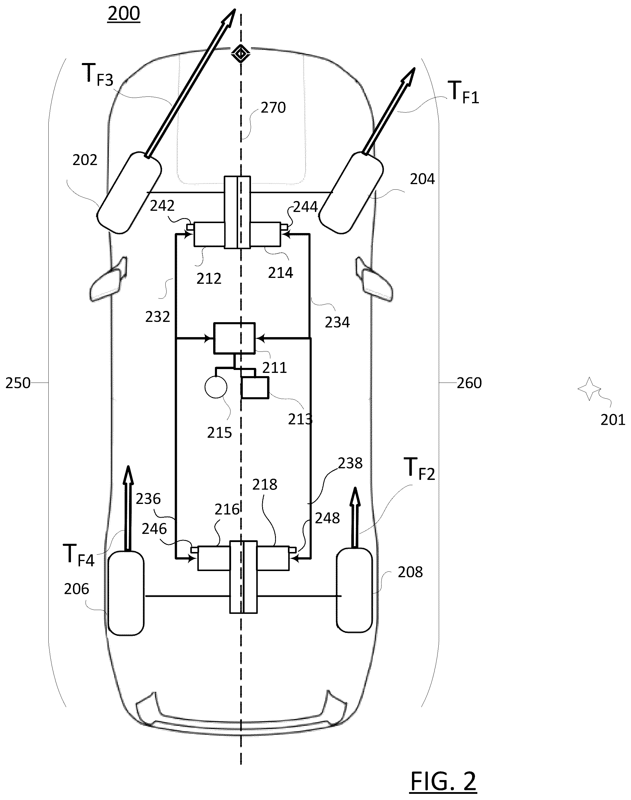 Patent US12097772 Figure 2 – Systems and methods for controlling speed differential of wheels of a vehicle