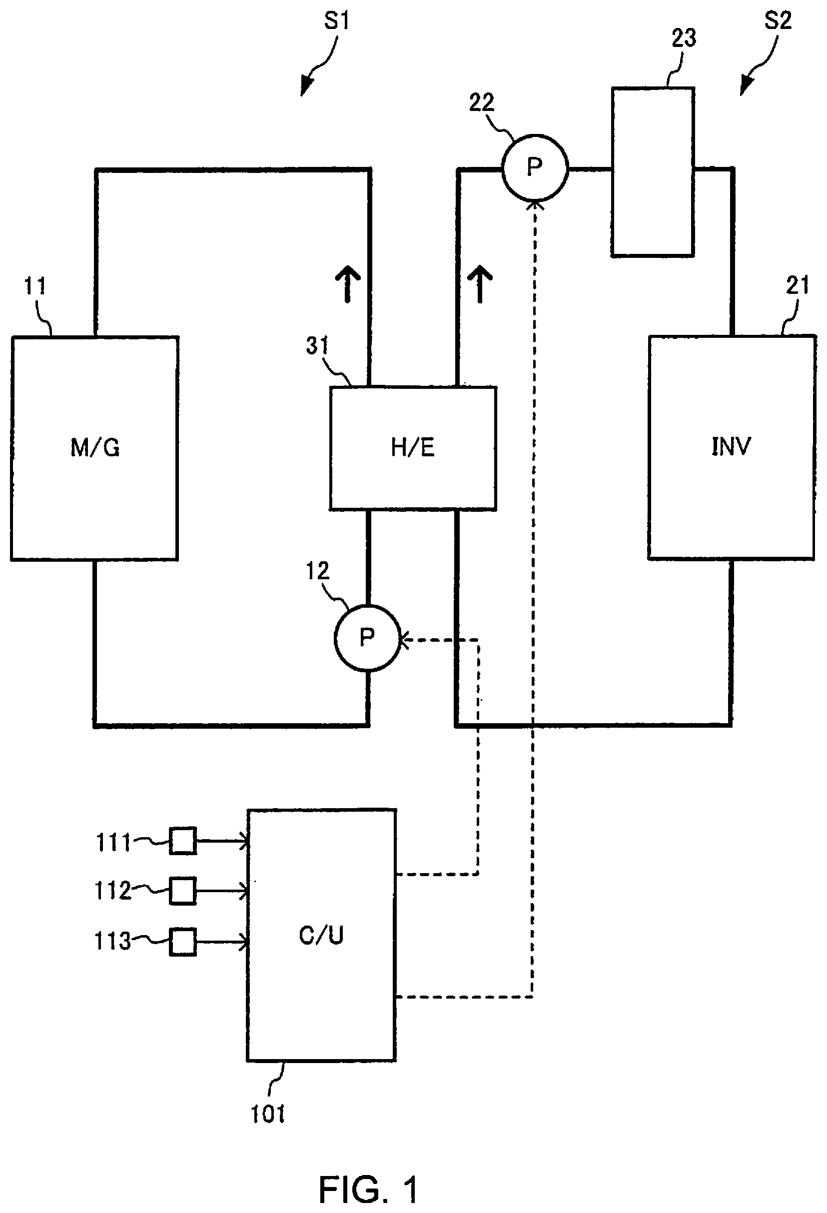 Patent US12097774 Figure 1 – Cooling method and cooling device of electric motor