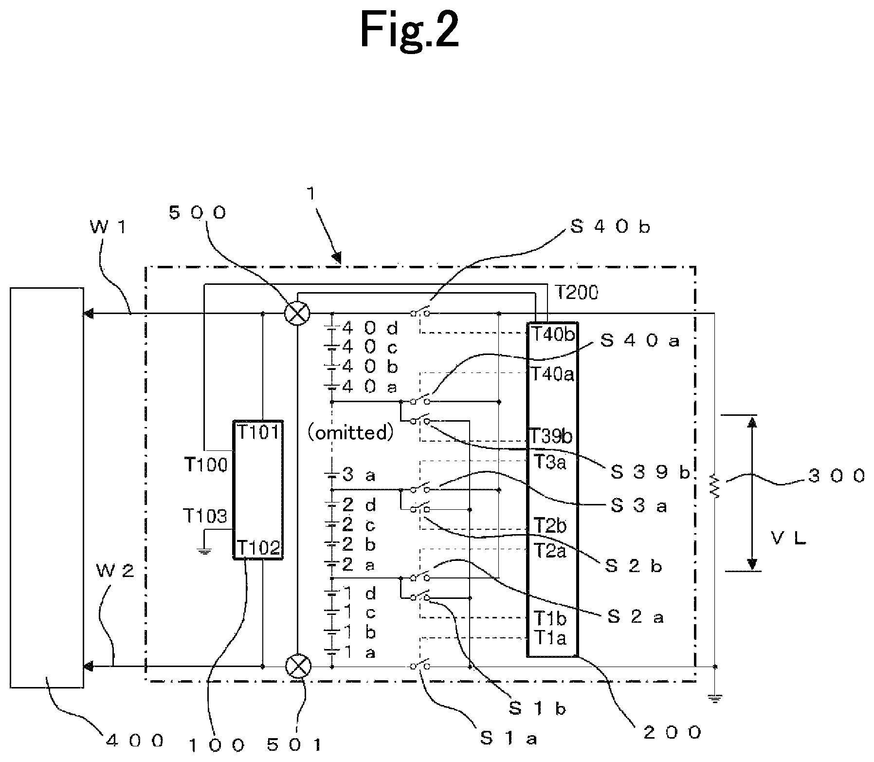 Patent US12097775 Figure 2 – Power supply device for vehicle