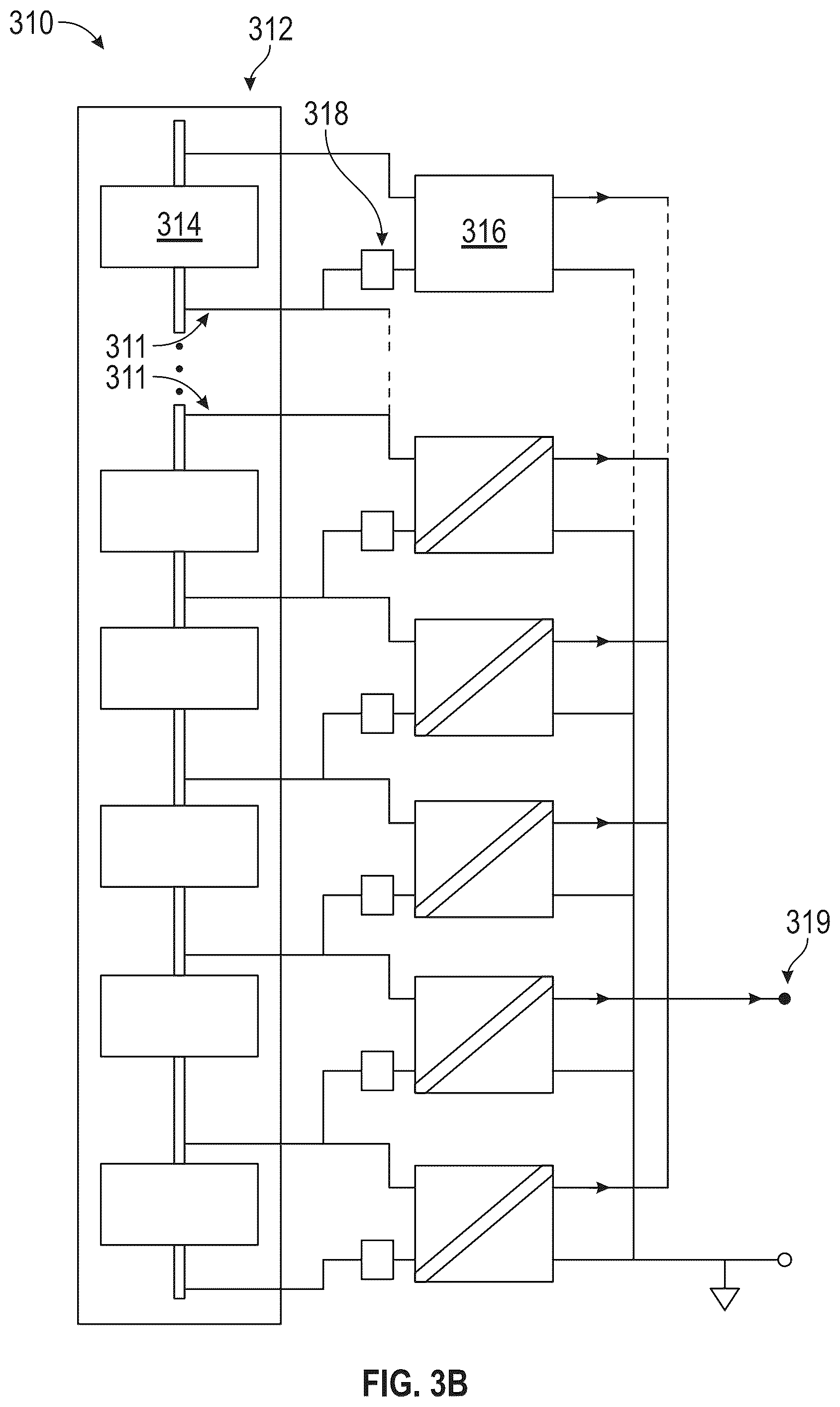 Patent US12097784 Figure 5 – Distributed power architecture including fuses