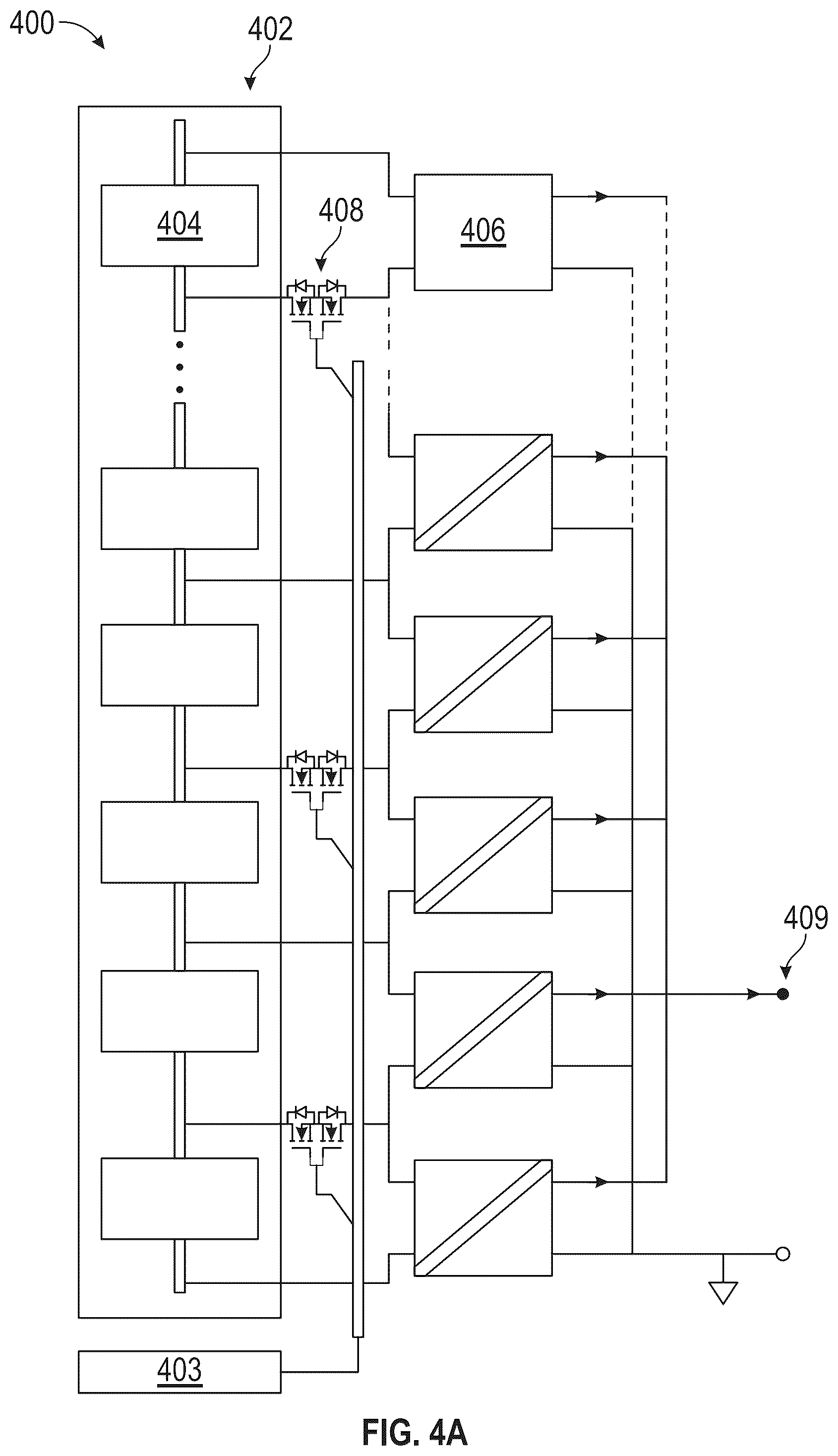 Patent US12097784 Figure 7 – Distributed power architecture including fuses