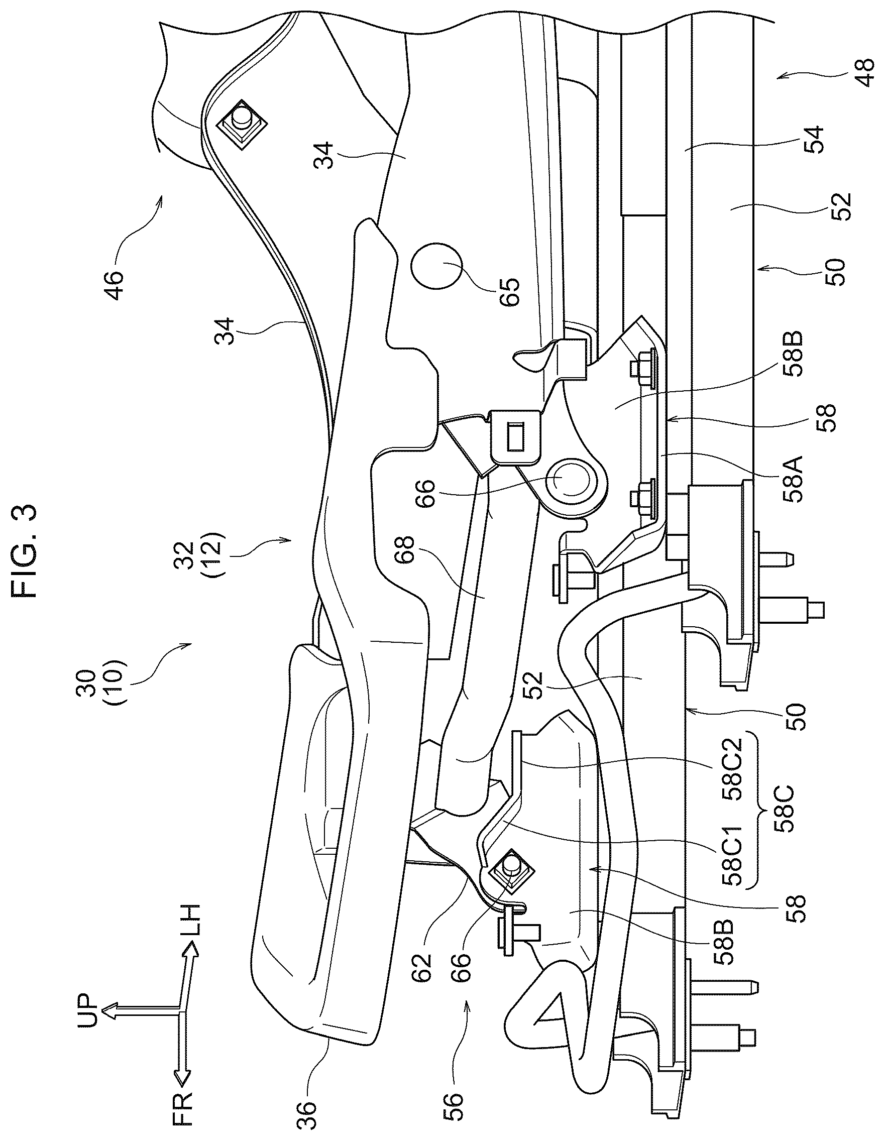 Patent US12097788 Figure 3 – Vehicle seat and vehicle seat frame