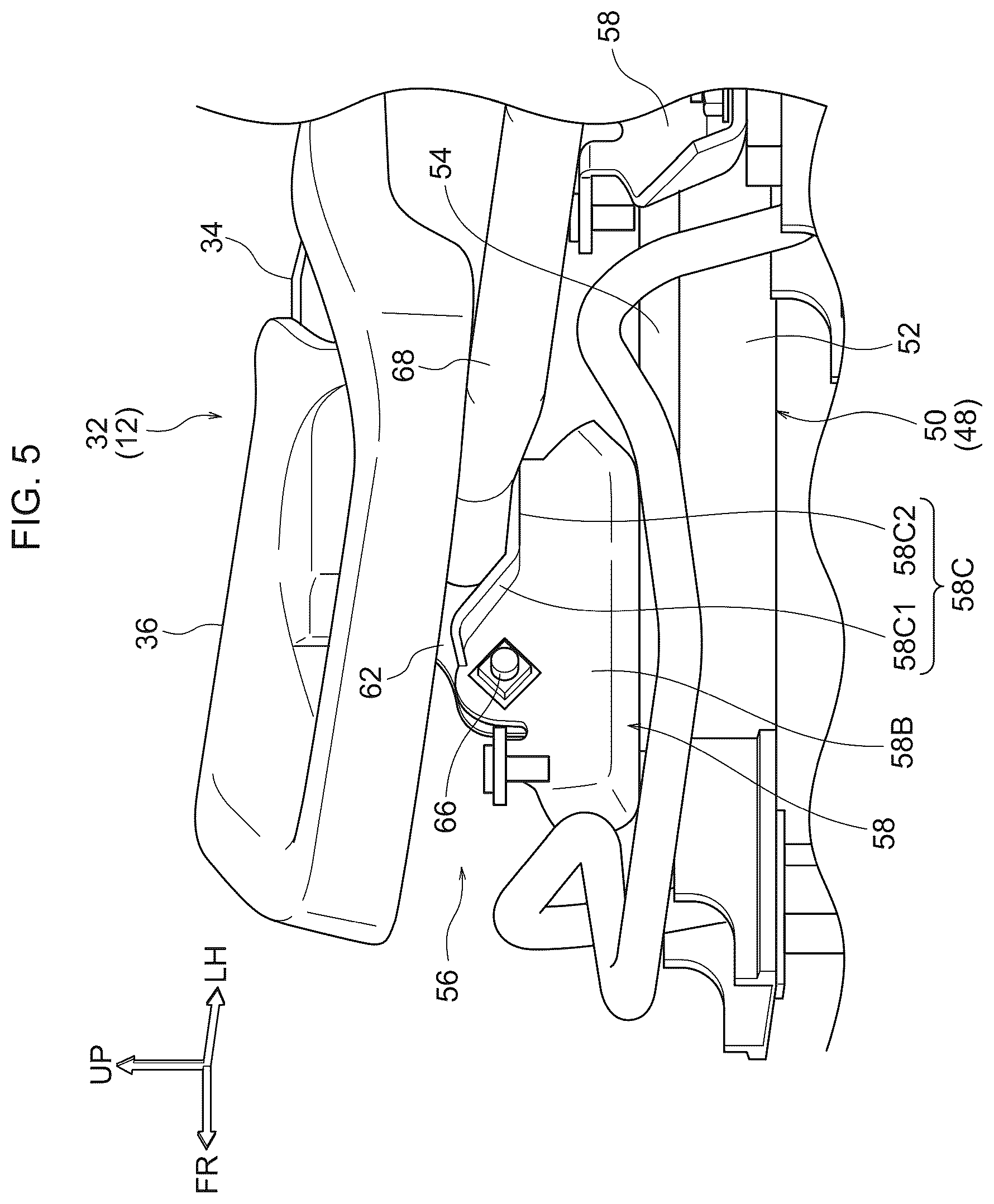Patent US12097788 Figure 5 – Vehicle seat and vehicle seat frame