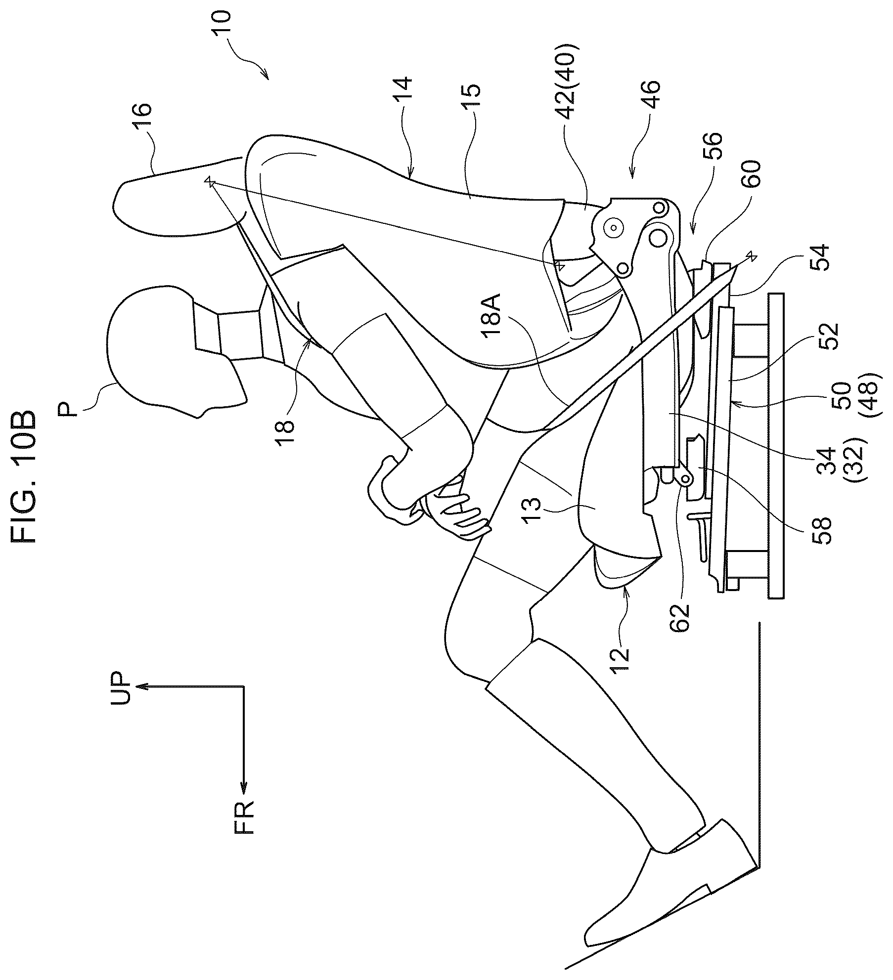 Patent US12097788 Figure 10 – Vehicle seat and vehicle seat frame