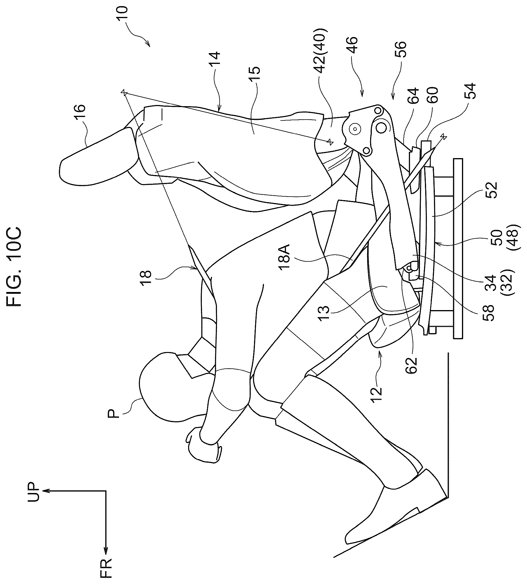 Patent US12097788 Figure 11 – Vehicle seat and vehicle seat frame