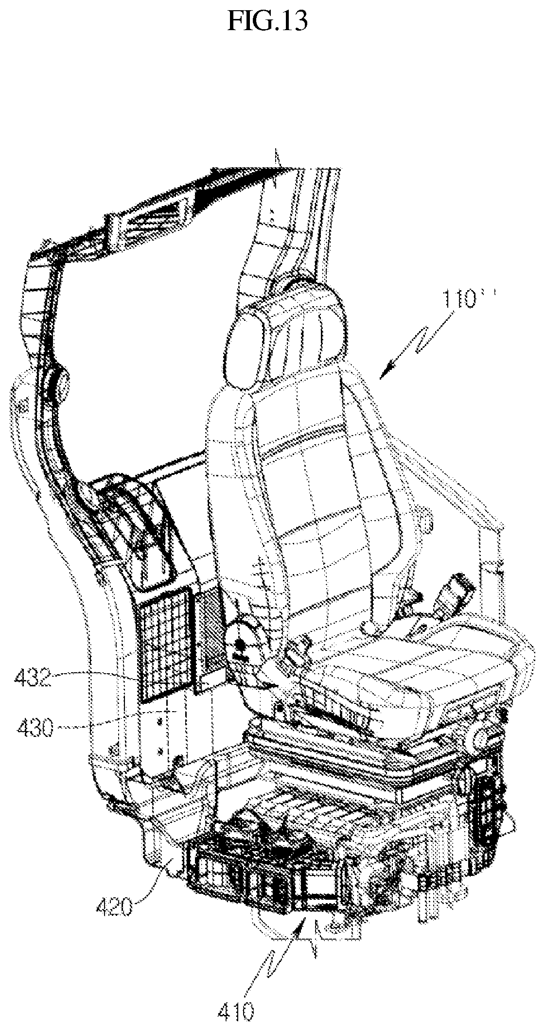 Patent US12097789 Figure 13 – Construction machine