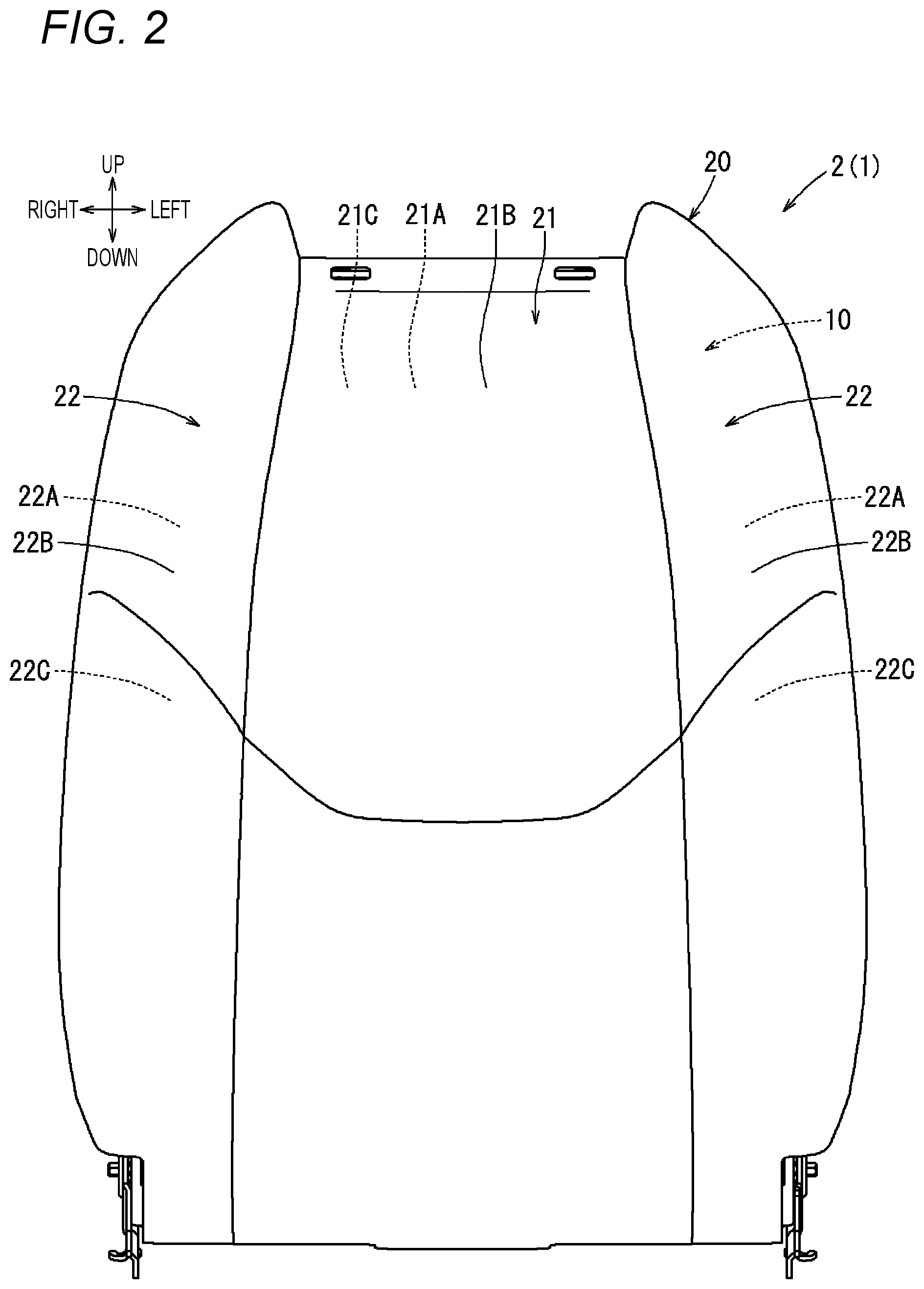 Patent US12097790 Figure 2 – Seat device