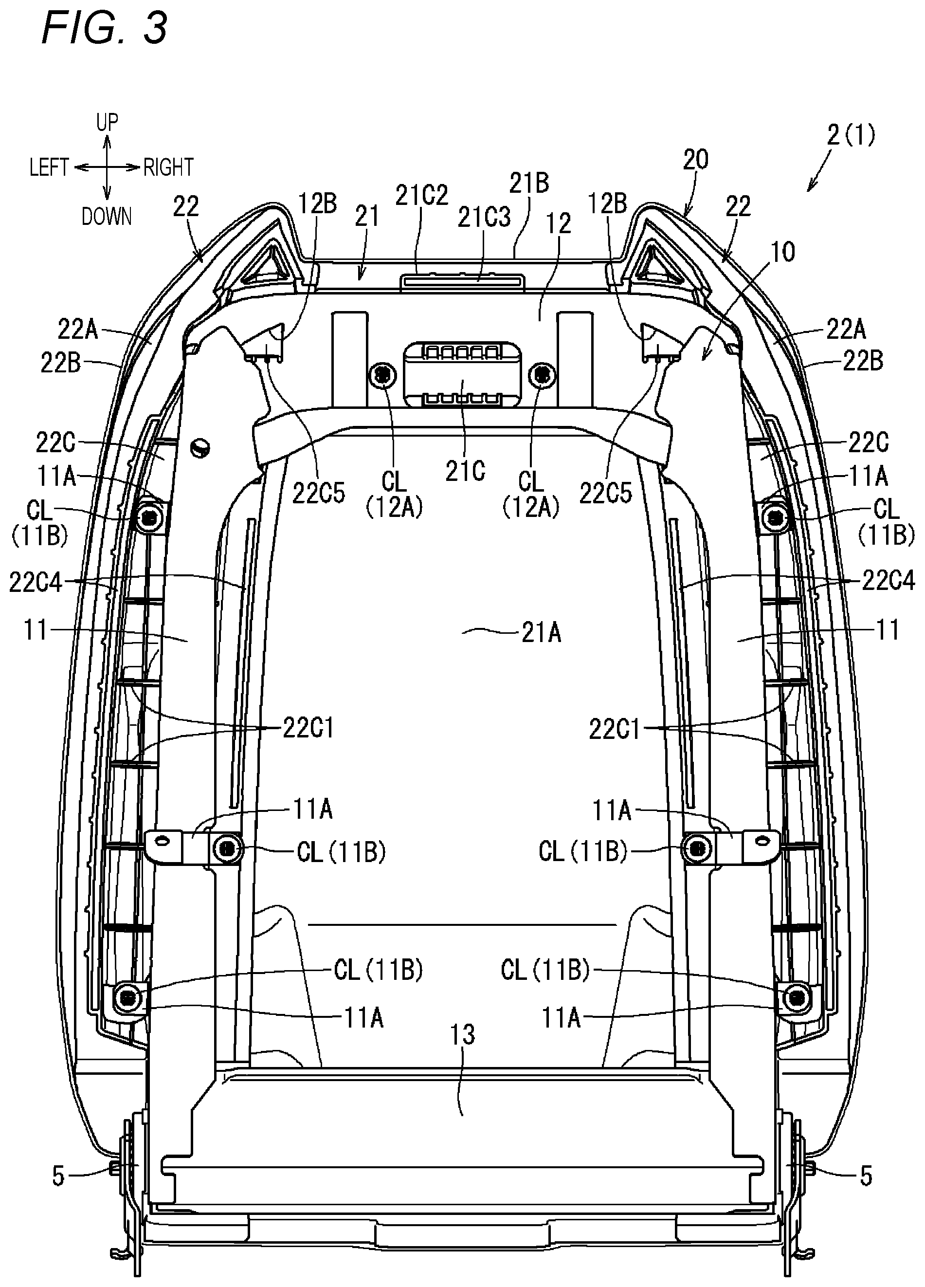 Patent US12097790 Figure 3 – Seat device
