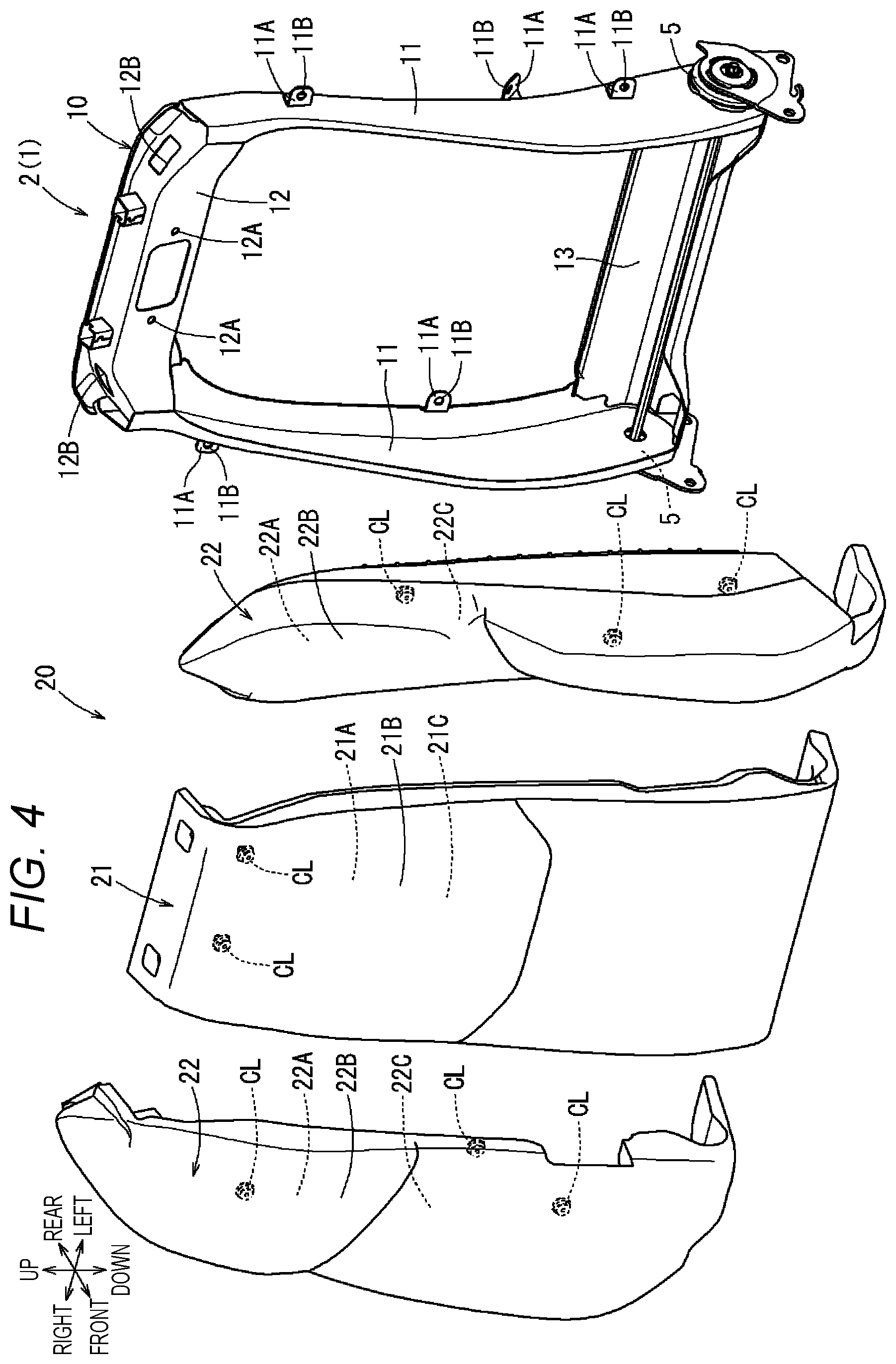 Patent US12097790 Figure 4 – Seat device