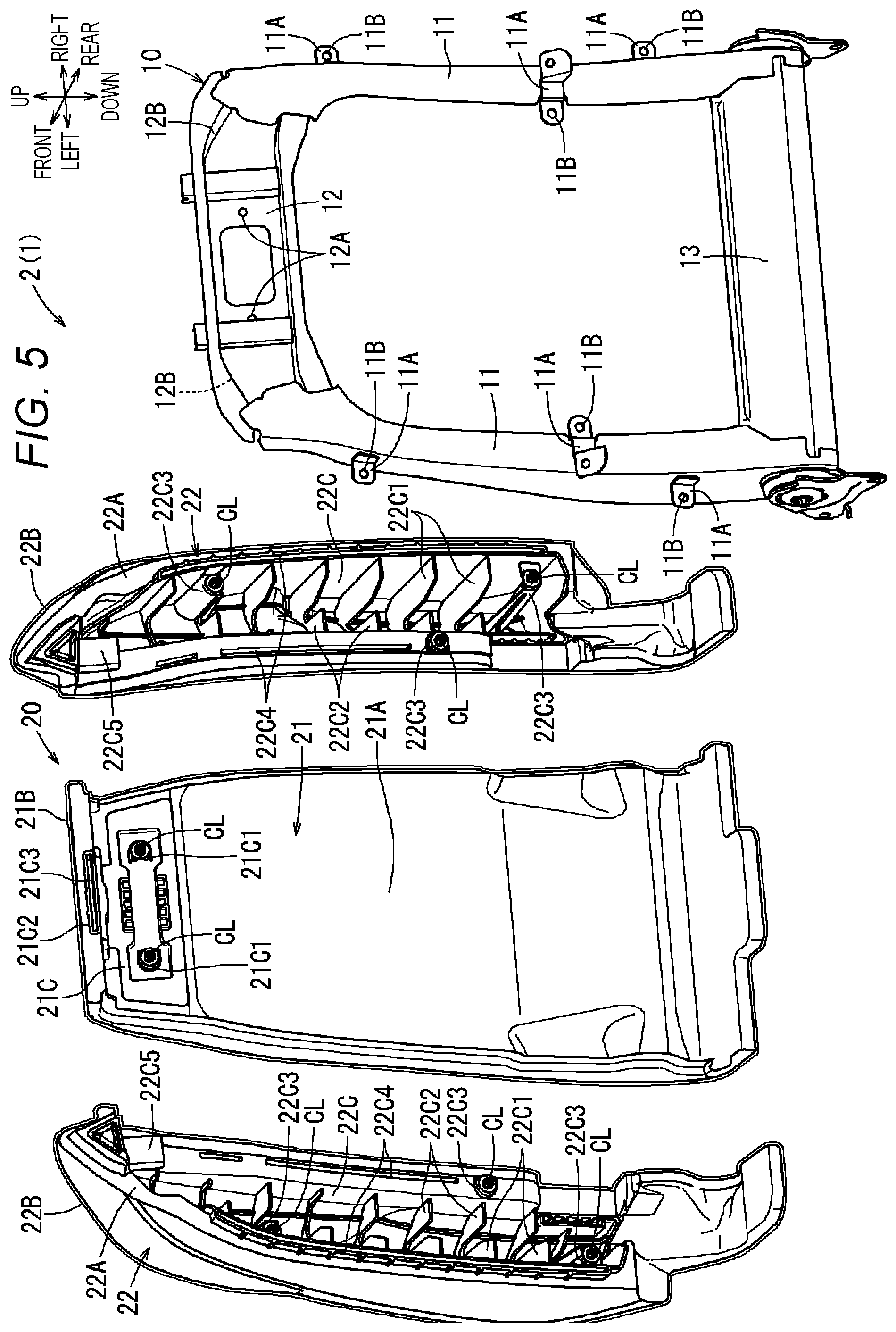 Patent US12097790 Figure 5 – Seat device
