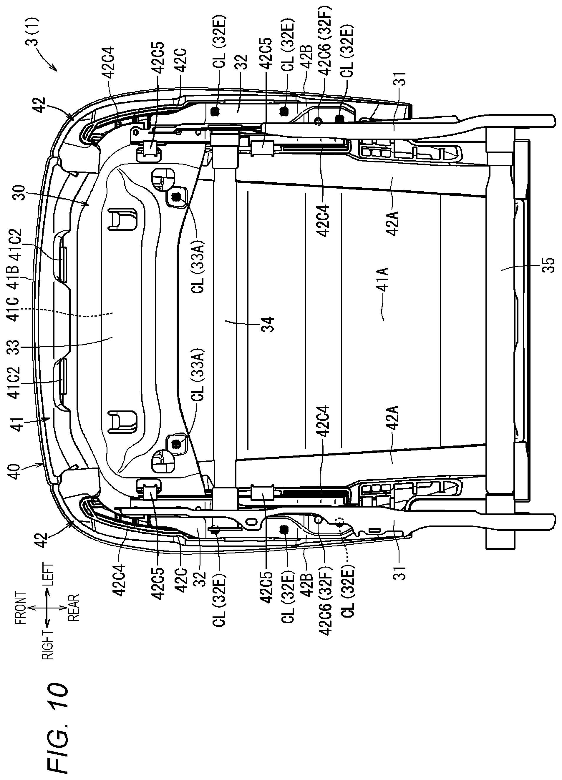 Patent US12097790 Figure 10 – Seat device
