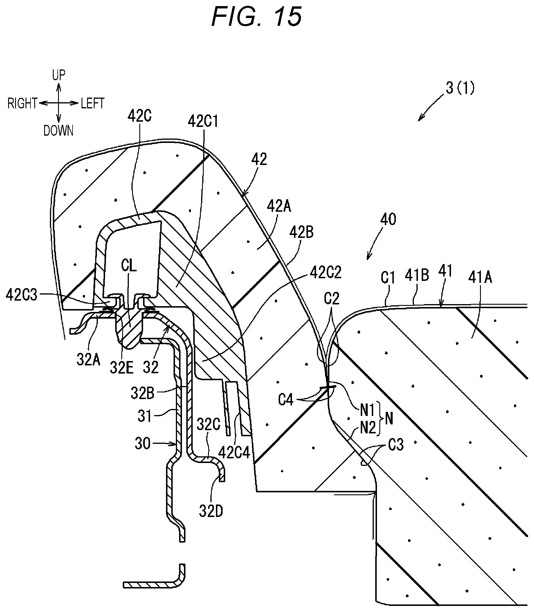 Patent US12097790 Figure 15 – Seat device