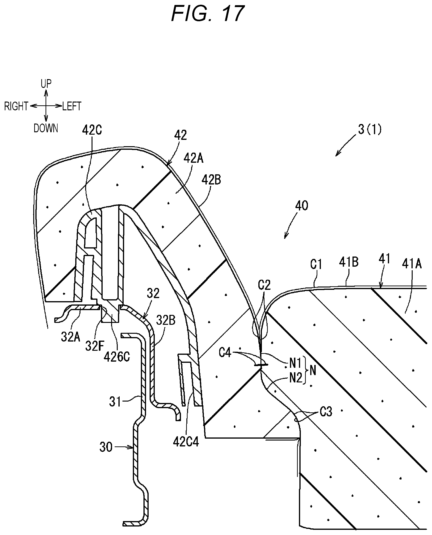 Patent US12097790 Figure 17 – Seat device