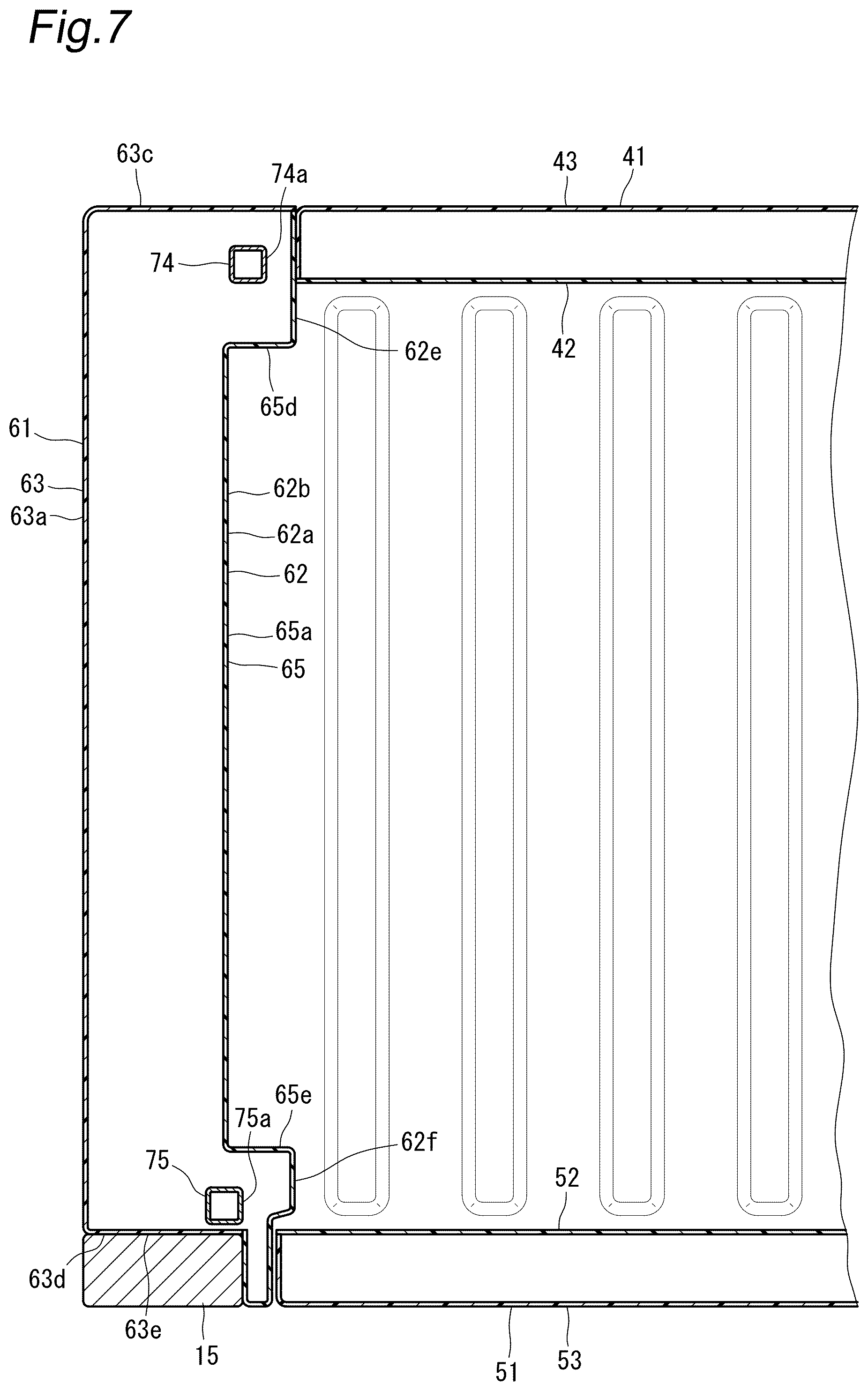 Patent US12097793 Figure 7 – Cargo bed structure for utility vehicle