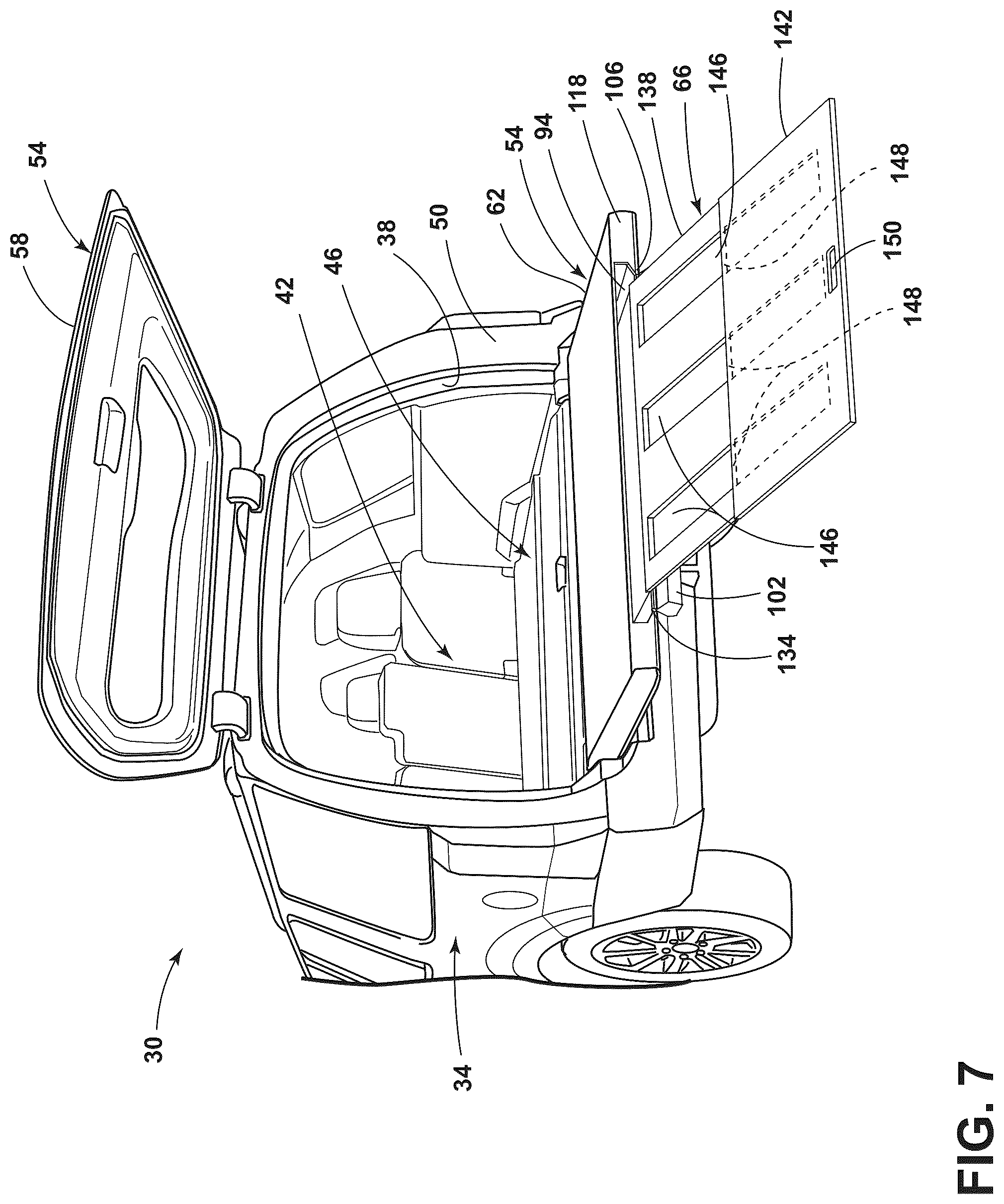 Patent US12097794 Figure 6 – Load ramp for a vehicle