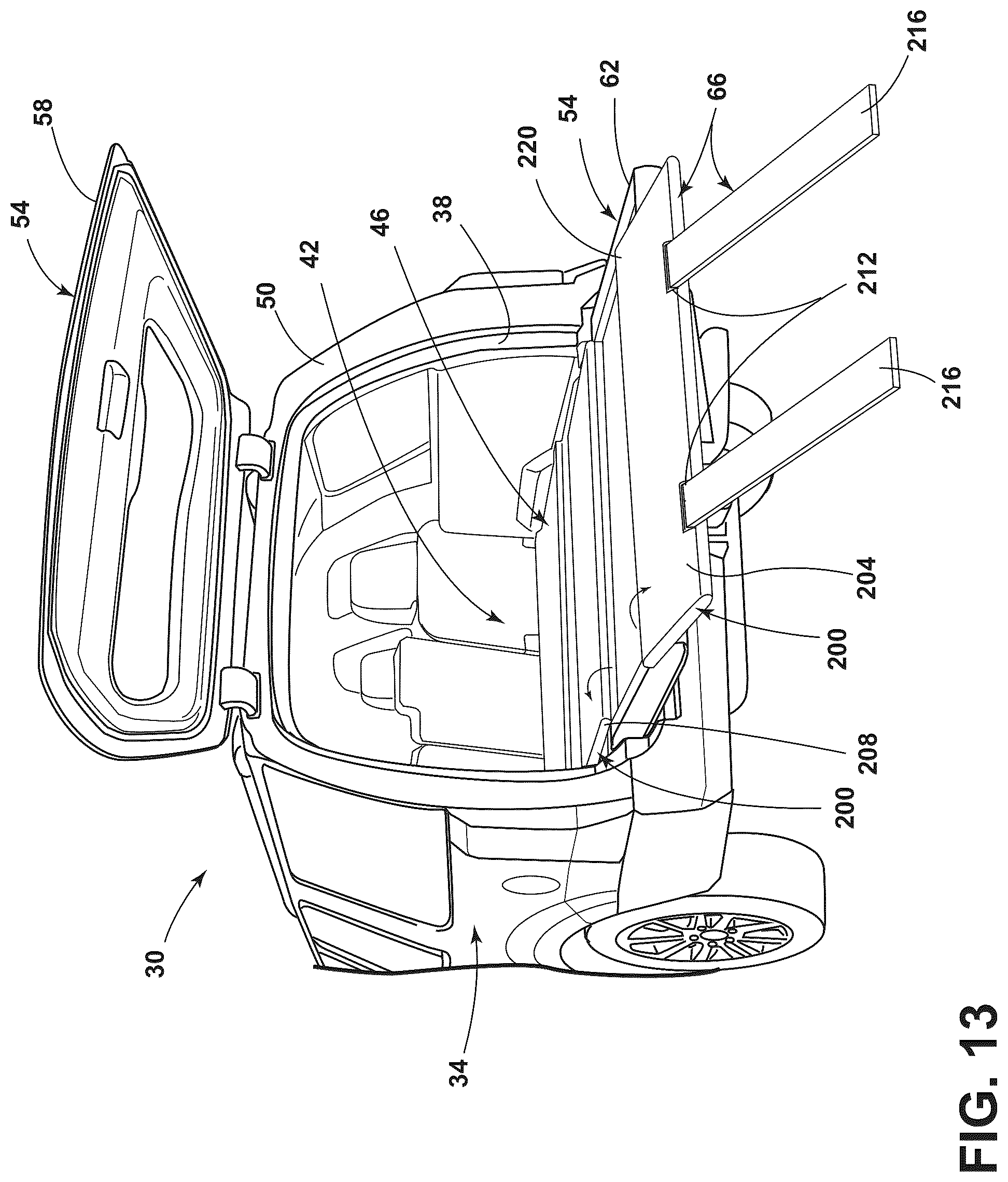 Patent US12097794 Figure 12 – Load ramp for a vehicle