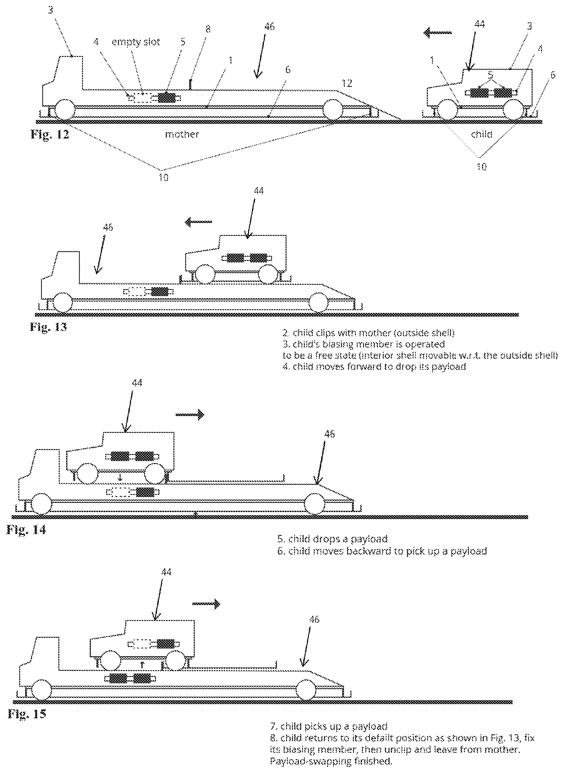 Patent US12097795 Figure 9 – Device and method for sharing a payload between two vehicles