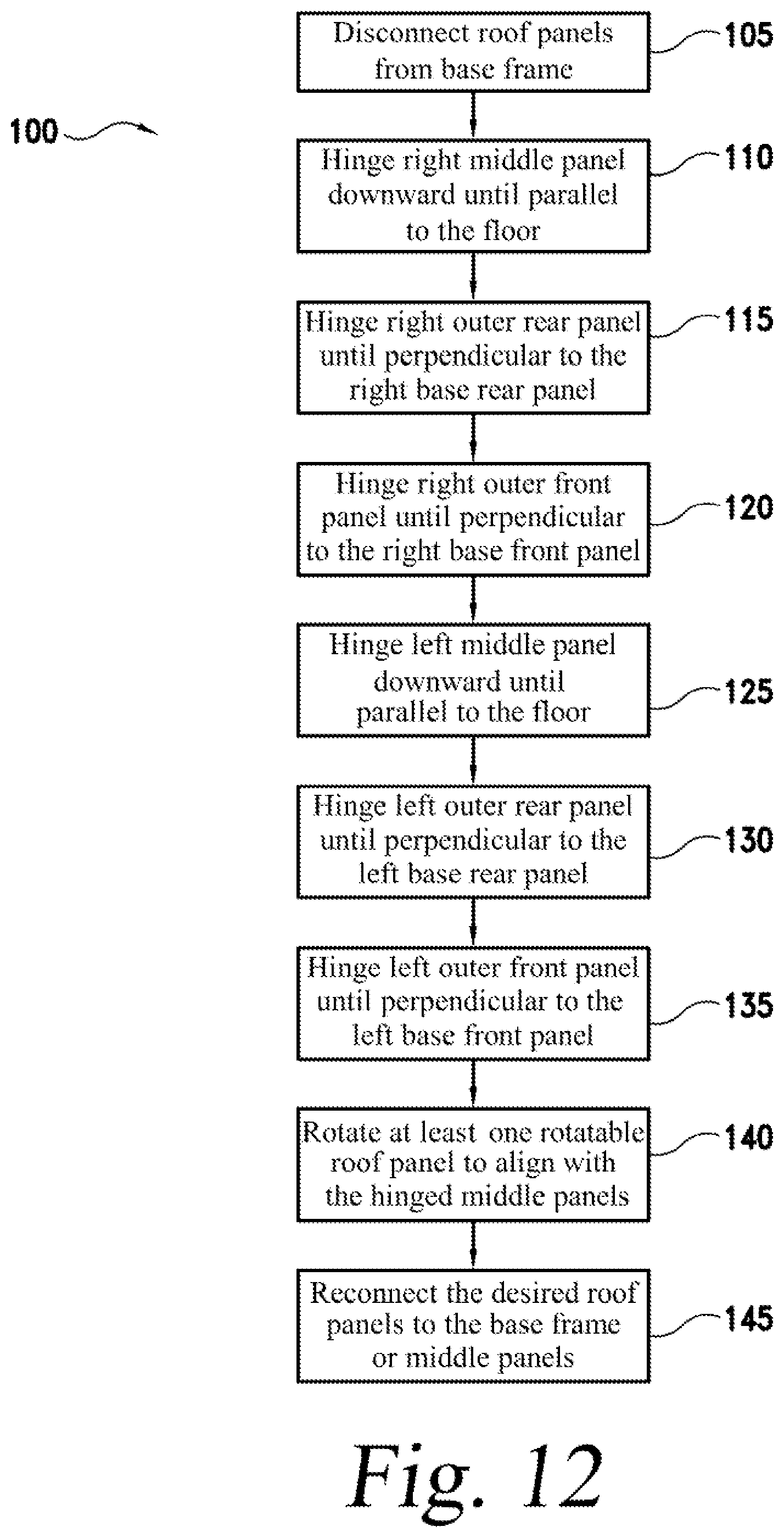 Patent US12097796 Figure 12 – Expandable camper trailer