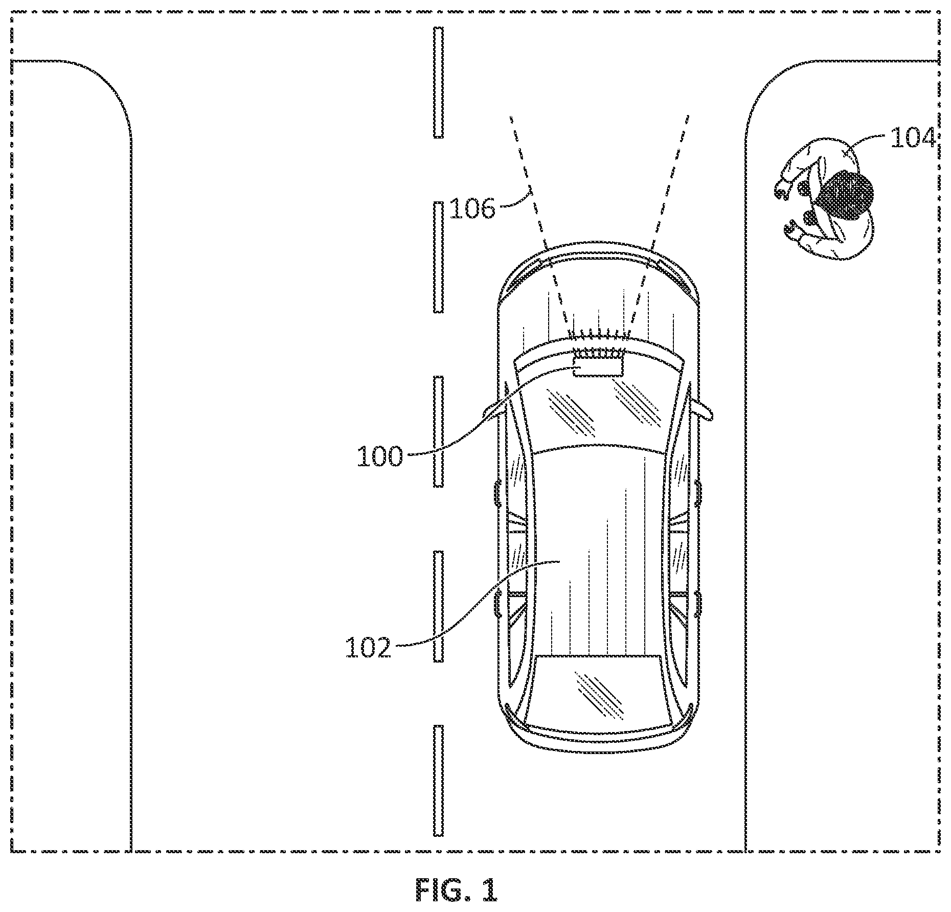 Patent US12097801 Figure 1 – Illuminated communication unit for a vehicle within a transportation network