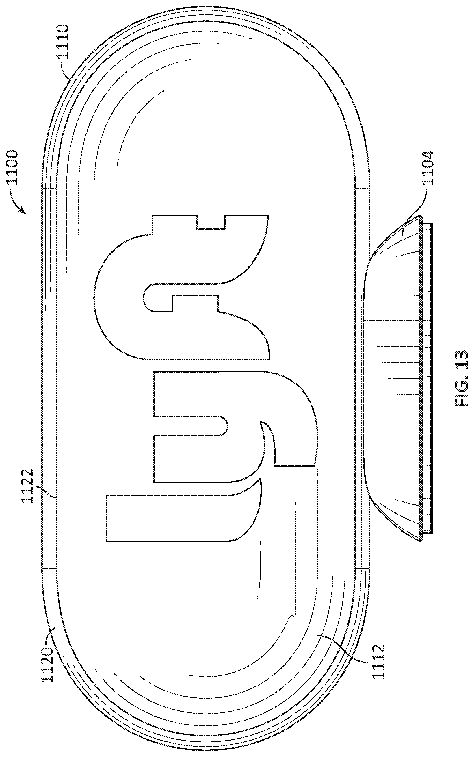 Patent US12097801 Figure 13 – Illuminated communication unit for a vehicle within a transportation network
