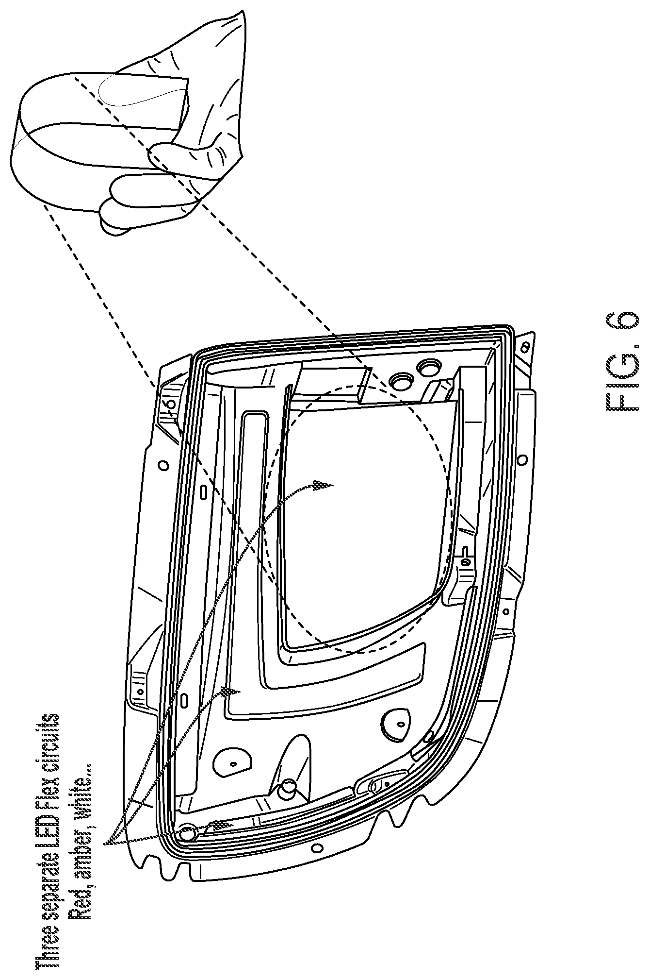 Patent US12097803 Figure 6 – Vehicular display assembly with micro-LED display