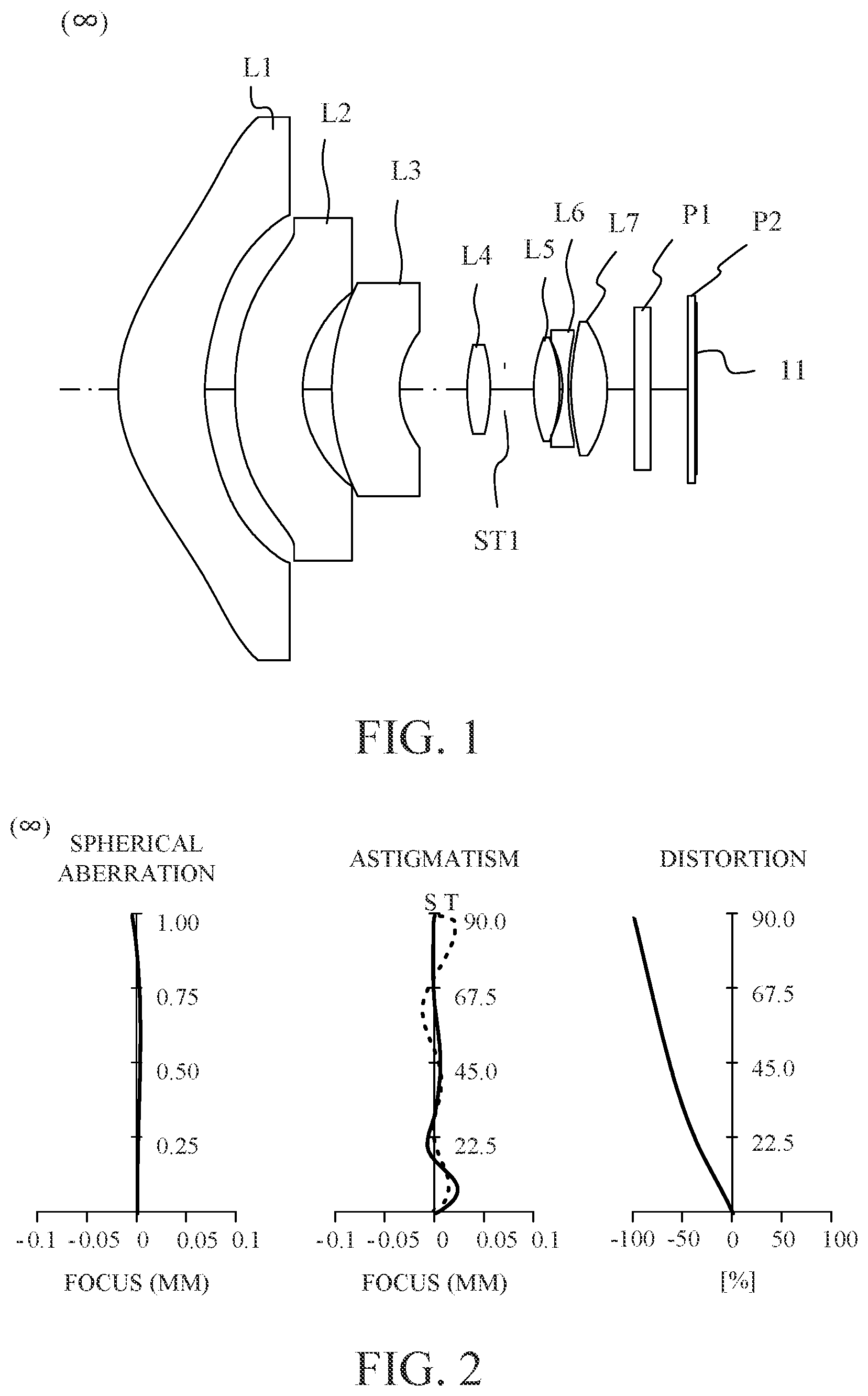 Patent US12097805 — Optical system, image pickup apparatus, in-vehicle system, and moving apparatus — Figure 1