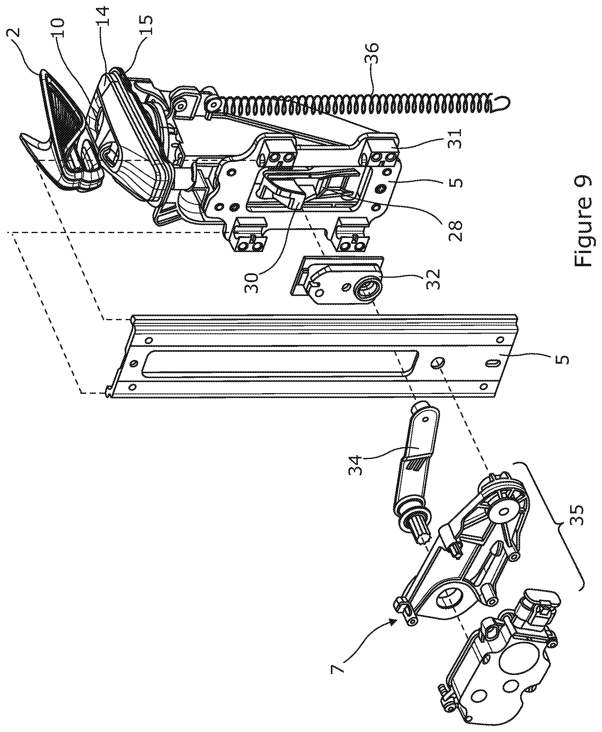 Patent US12097808 Figure 7 – Mascot retraction mechanism