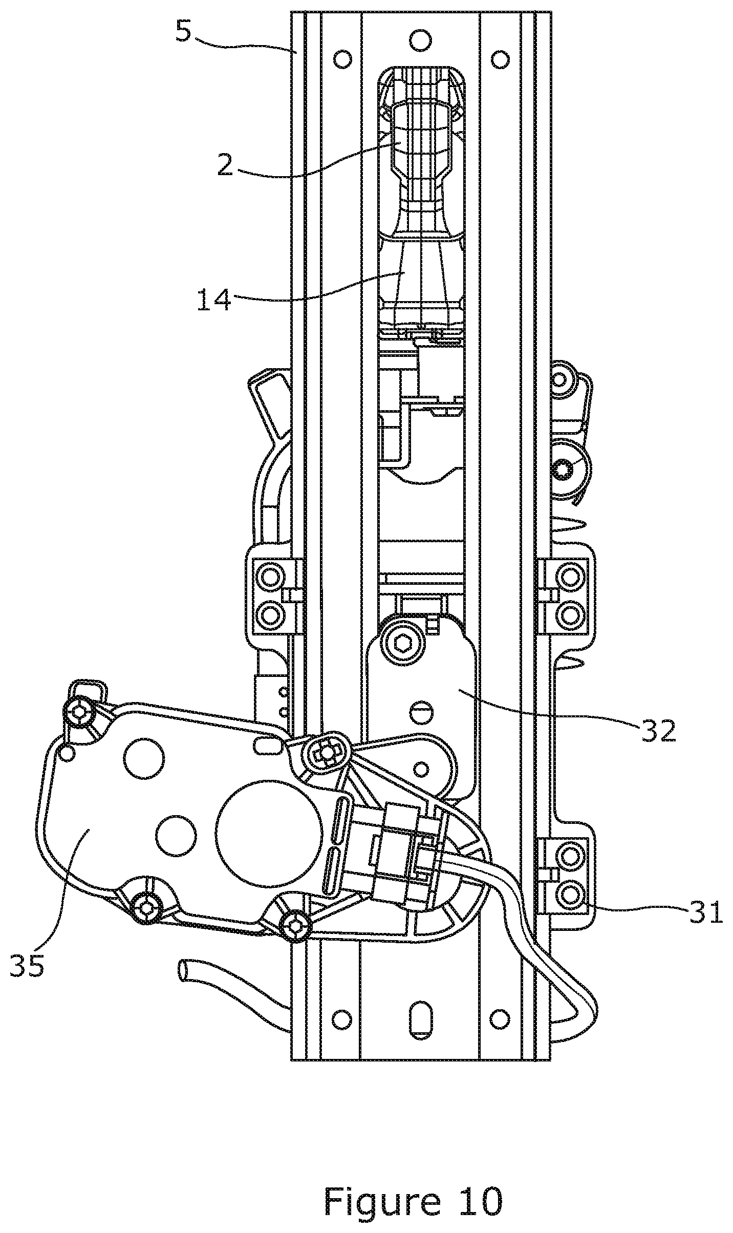 Patent US12097808 Figure 8 – Mascot retraction mechanism