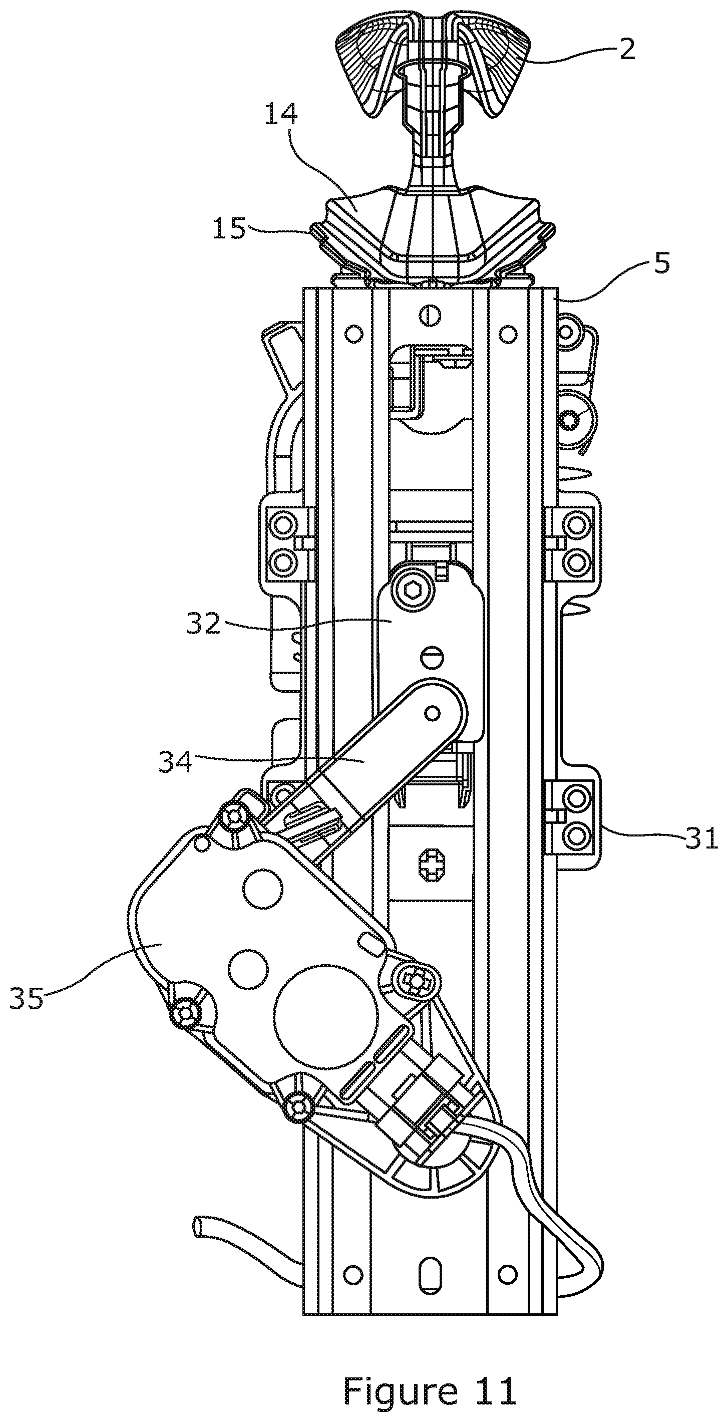 Patent US12097808 Figure 9 – Mascot retraction mechanism