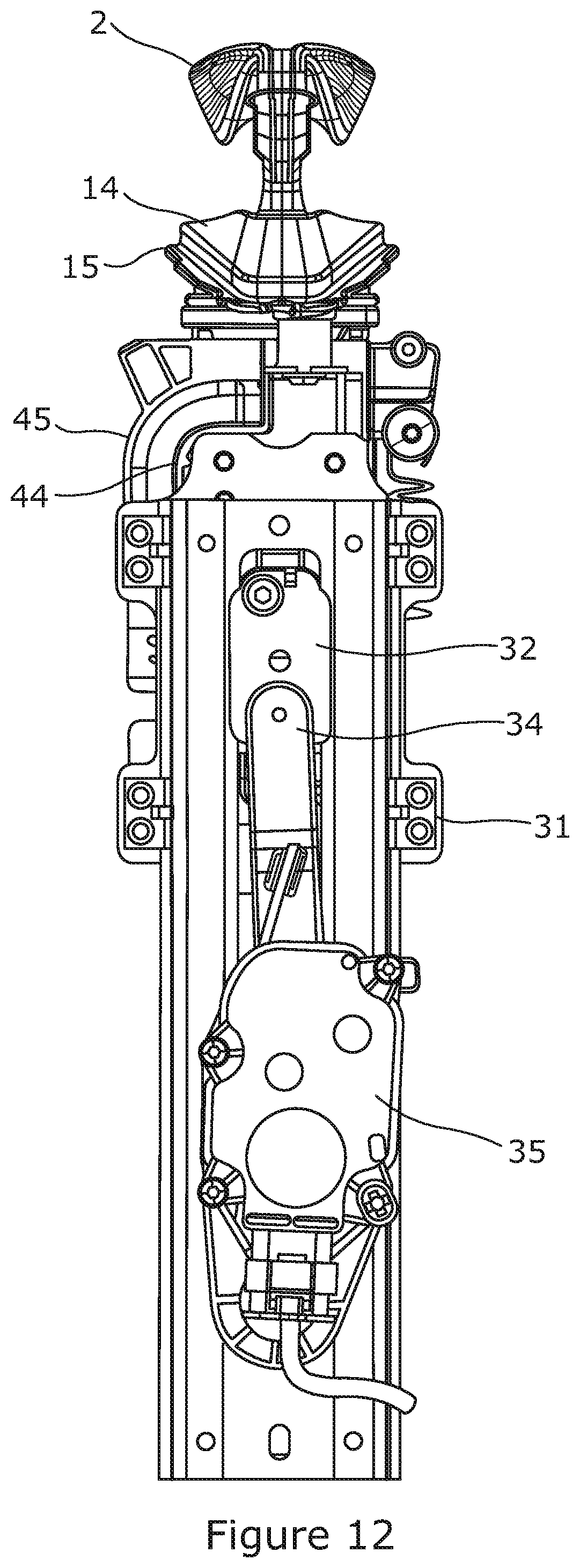 Patent US12097808 Figure 10 – Mascot retraction mechanism