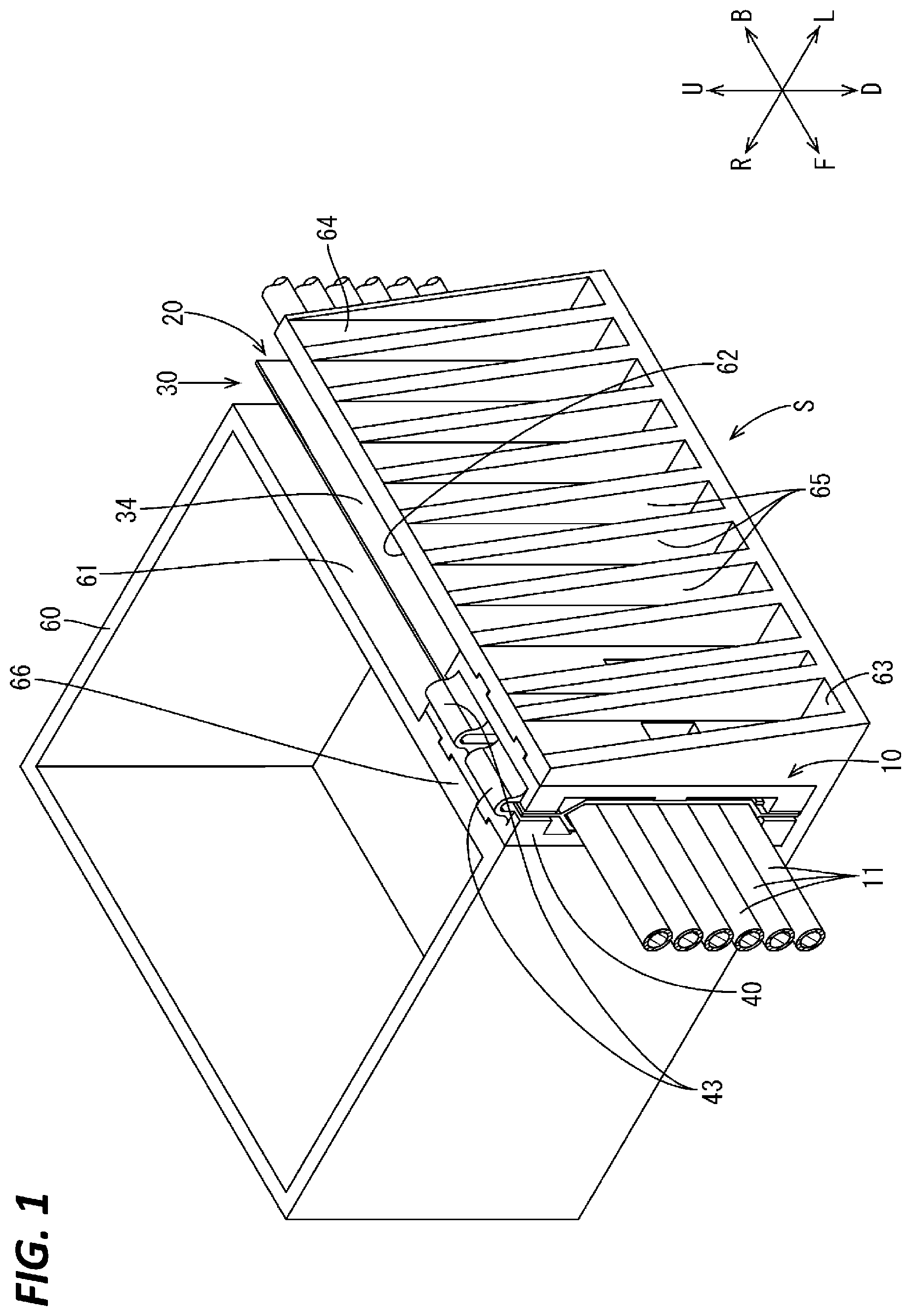 Patent US12097810 Figure 1 – Wiring harness unit and wiring harness mounting structure