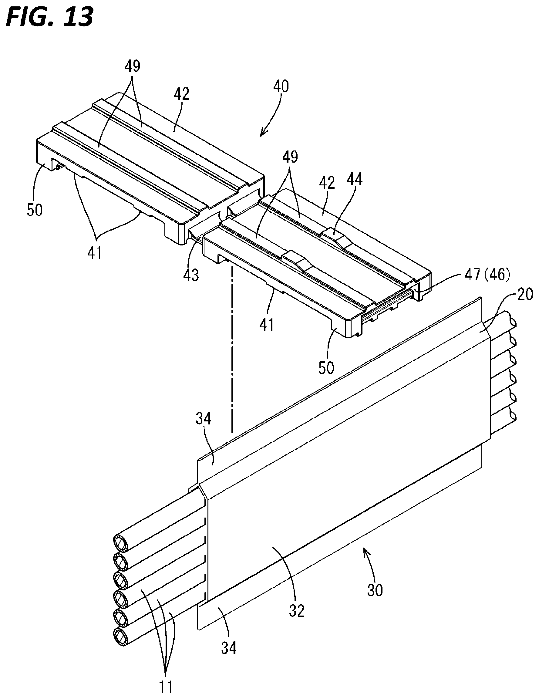 Patent US12097810 Figure 13 – Wiring harness unit and wiring harness mounting structure