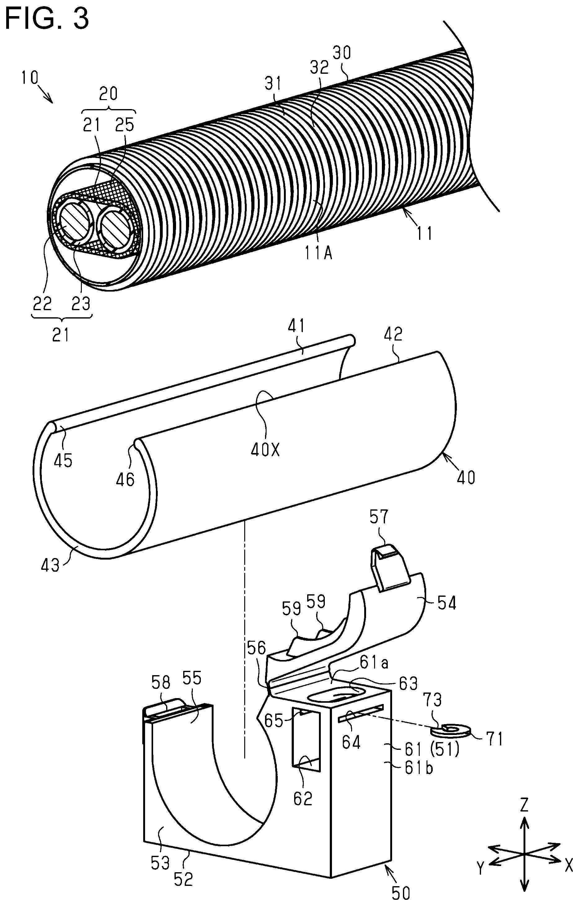 Patent US12097813 Figure 3 – Wire harness