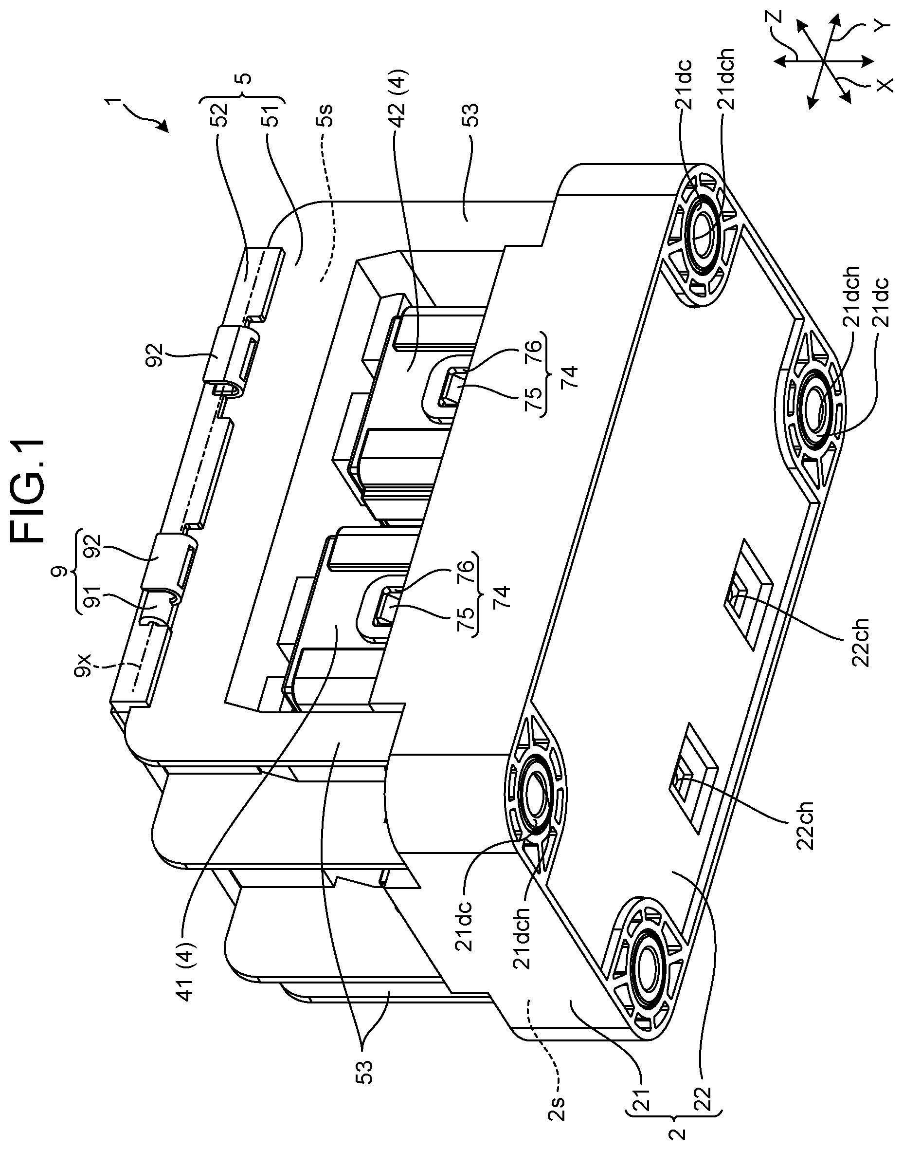 Patent US12097816 Figure 1 – Electrical connection box