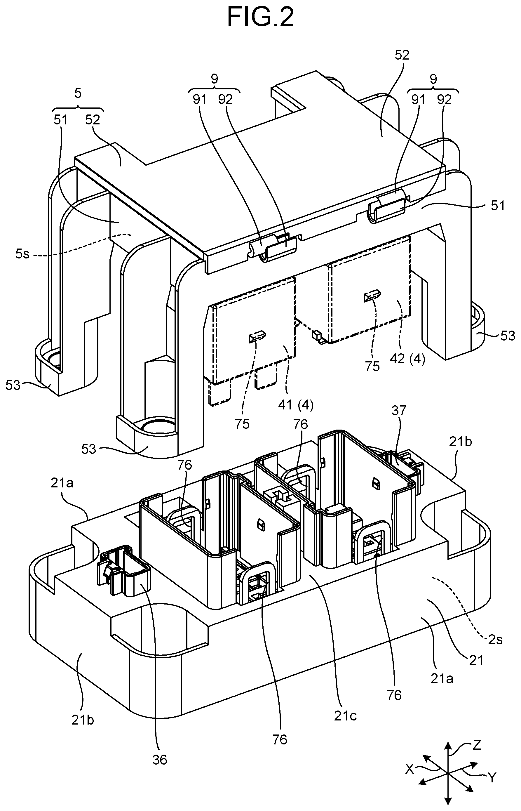 Patent US12097816 Figure 2 – Electrical connection box