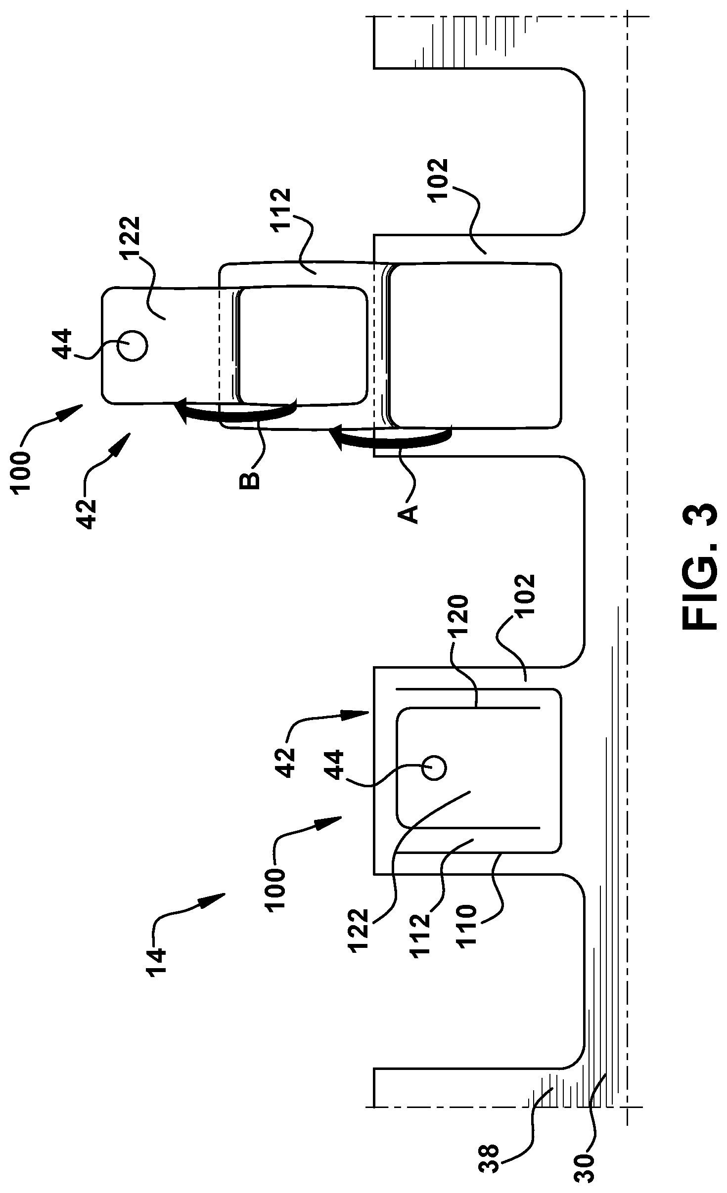 Patent US12097820 Figure 3 – Airbag with extendable member