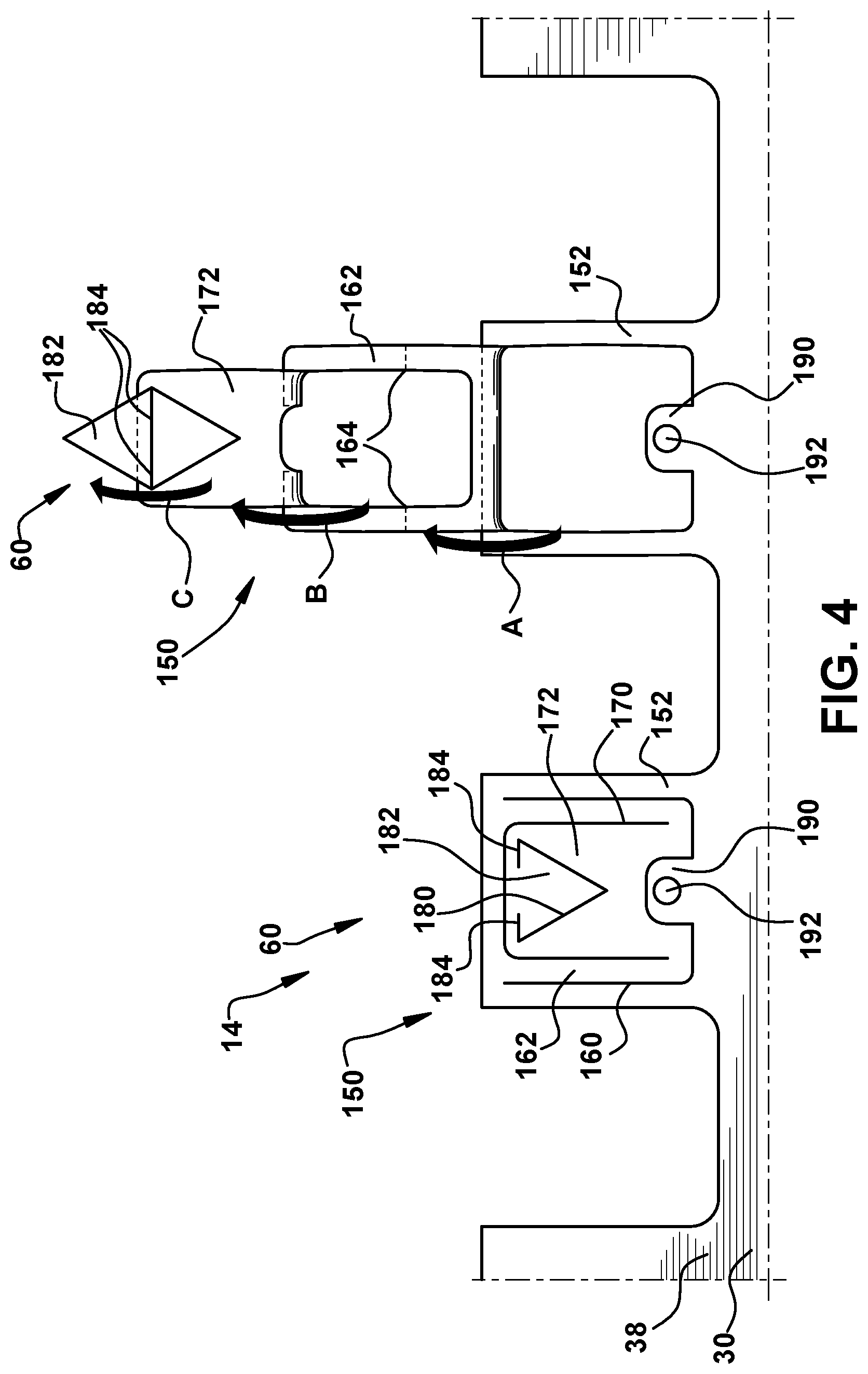 Patent US12097820 Figure 4 – Airbag with extendable member