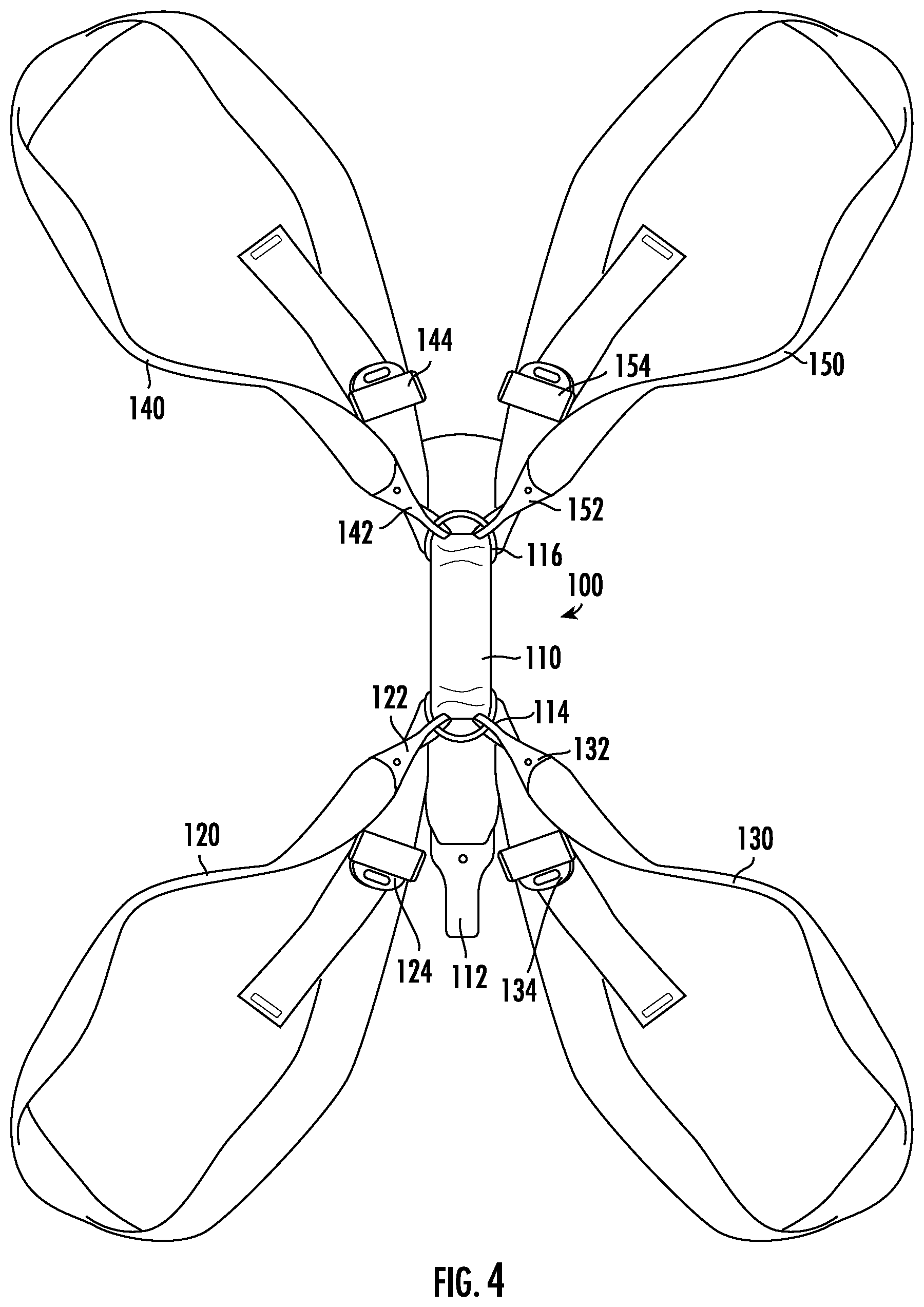 Patent US12097822 Figure 4 – Restraining harness system for passenger vehicles