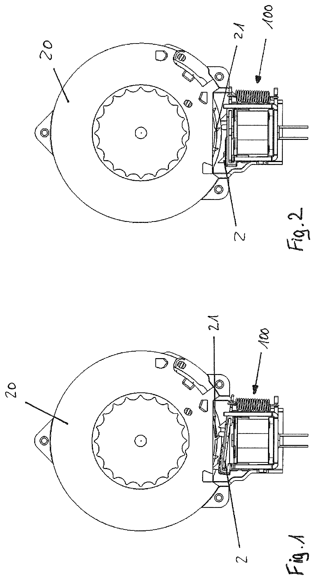 Patent US12097823 Figure 1 – Belt retractor having an electrically actuatable locking device