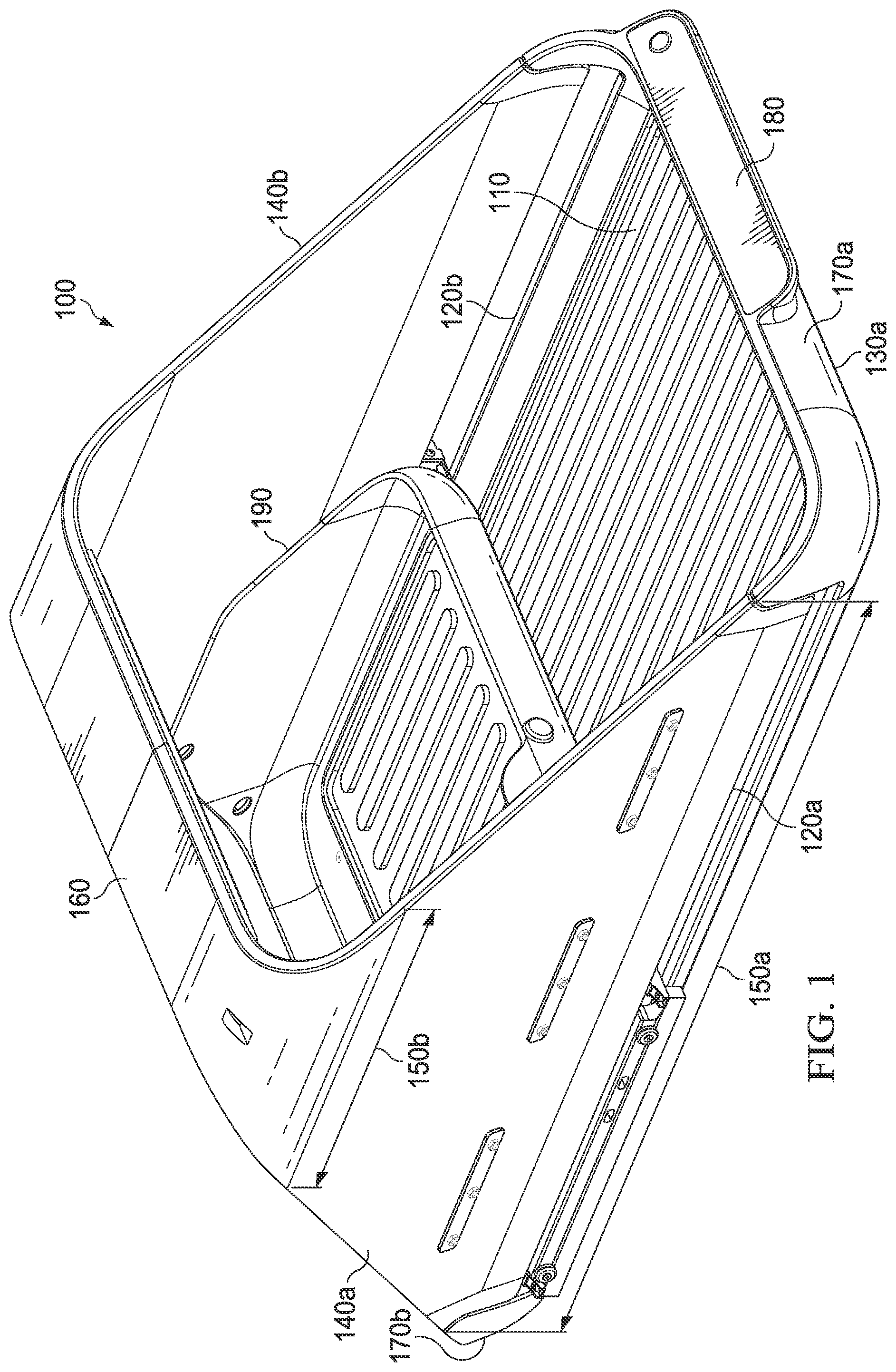 Patent US12097824 Figure 1 – Slider mechanism for delivery container