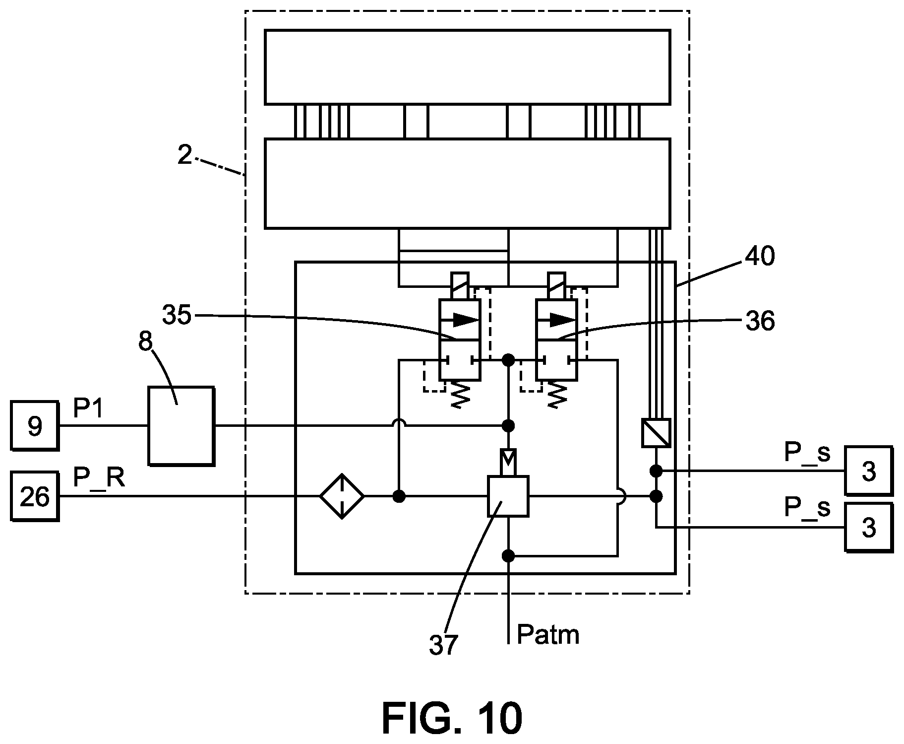 Patent US12097829 Figure 6 – Pneumatic anti-compound on service brake backup line