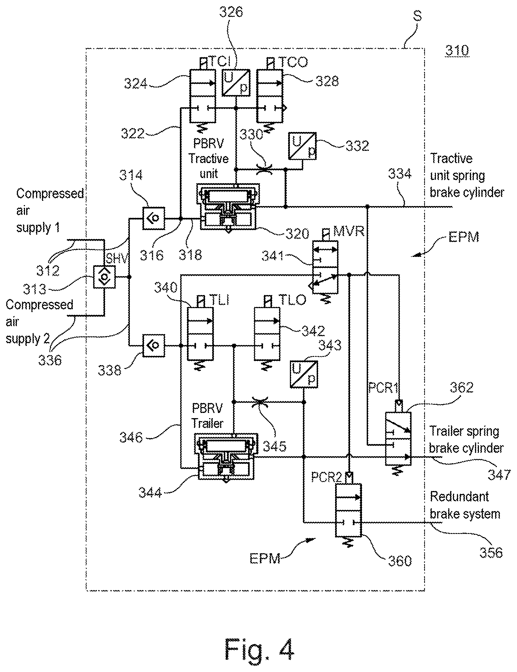 Patent US12097831 Figure 4 – Parking brake device
