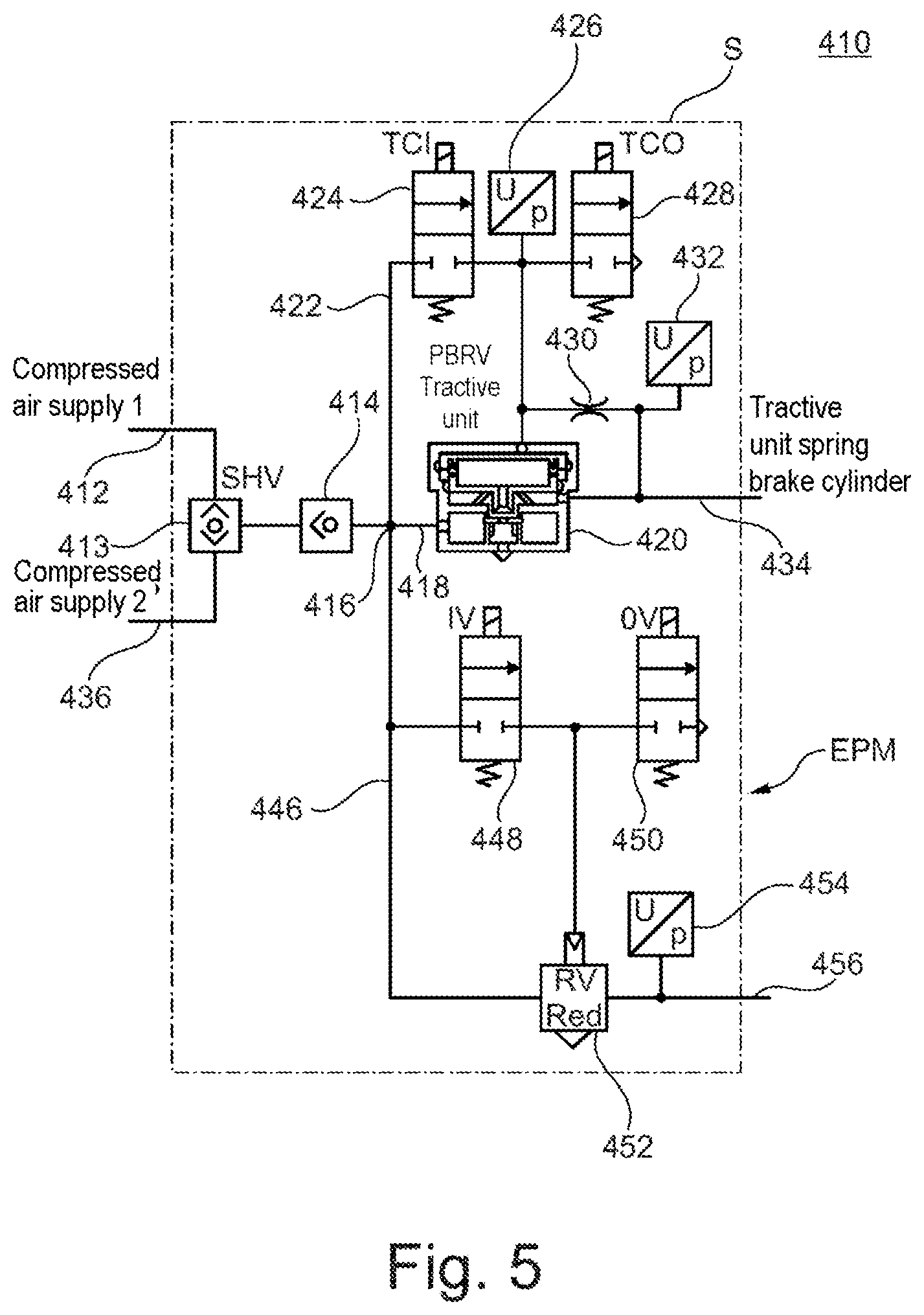 Patent US12097831 Figure 5 – Parking brake device