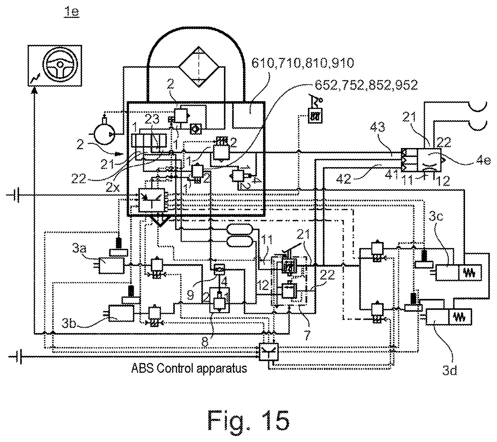 Patent US12097831 Figure 15 – Parking brake device