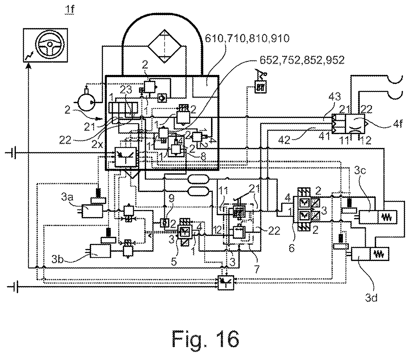 Patent US12097831 Figure 16 – Parking brake device