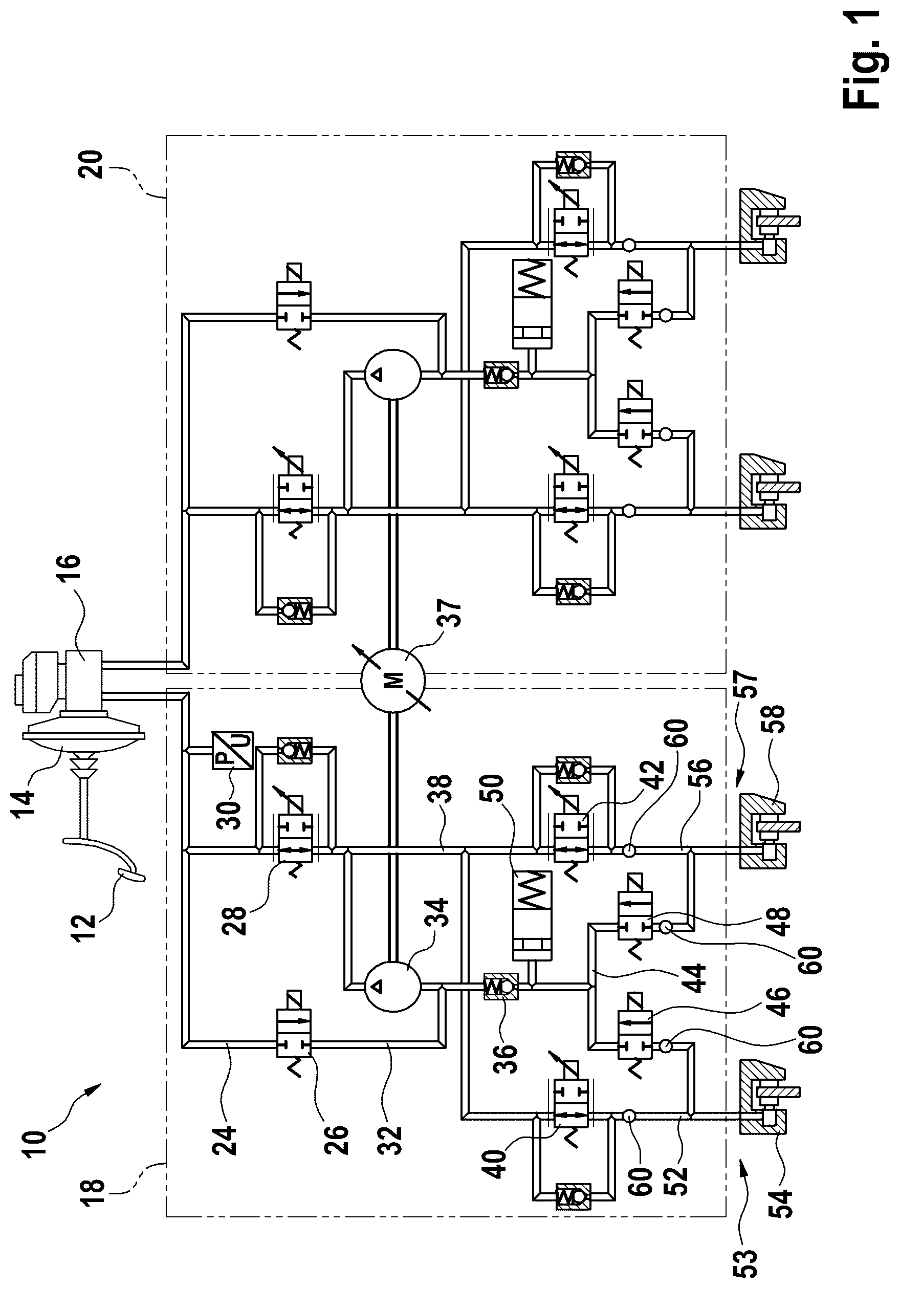 Patent US12097837 Figure 1 – Pump housing of a hydraulic assembly having an outlet valve receiving means