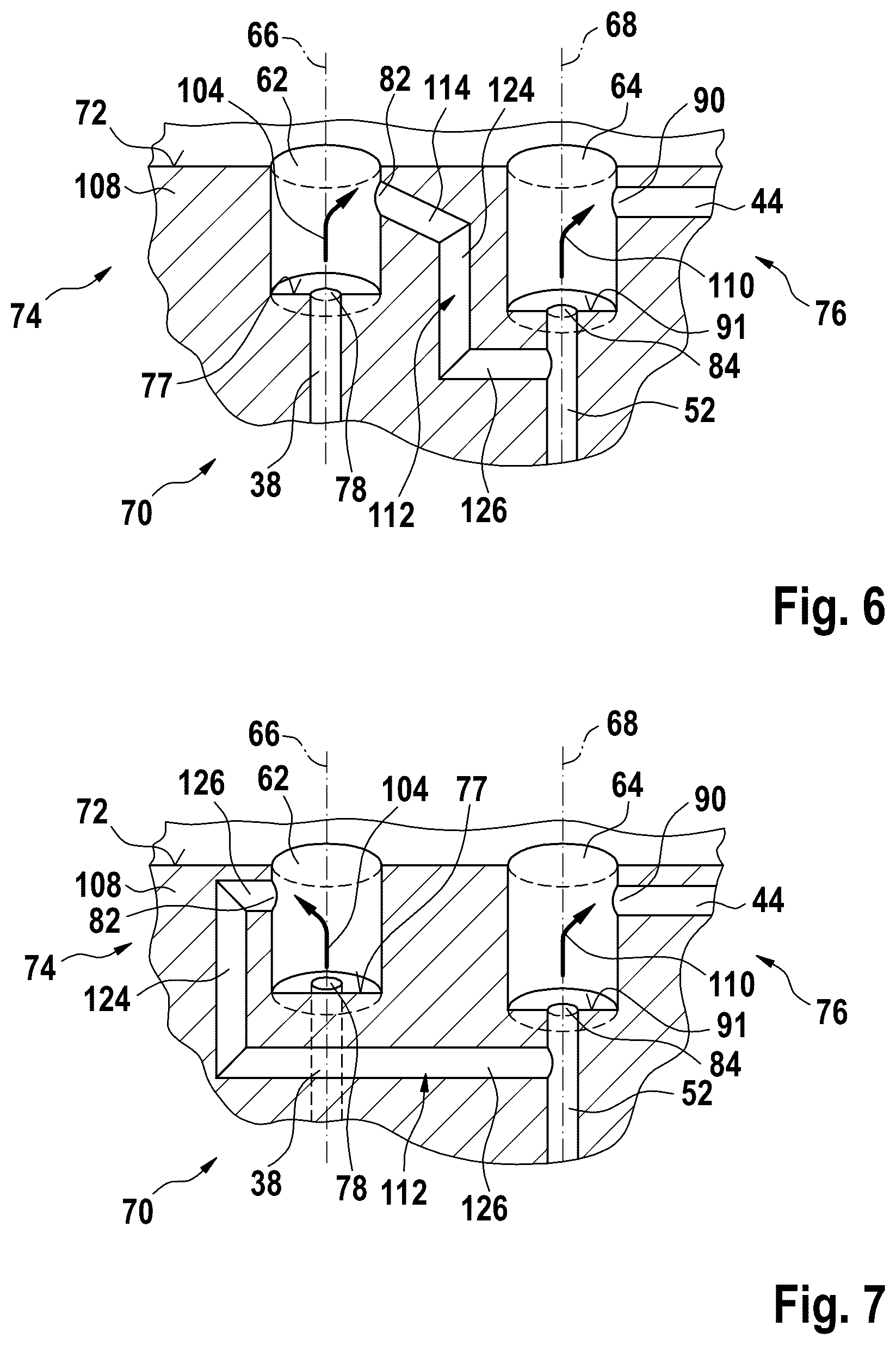 Patent US12097837 Figure 5 – Pump housing of a hydraulic assembly having an outlet valve receiving means