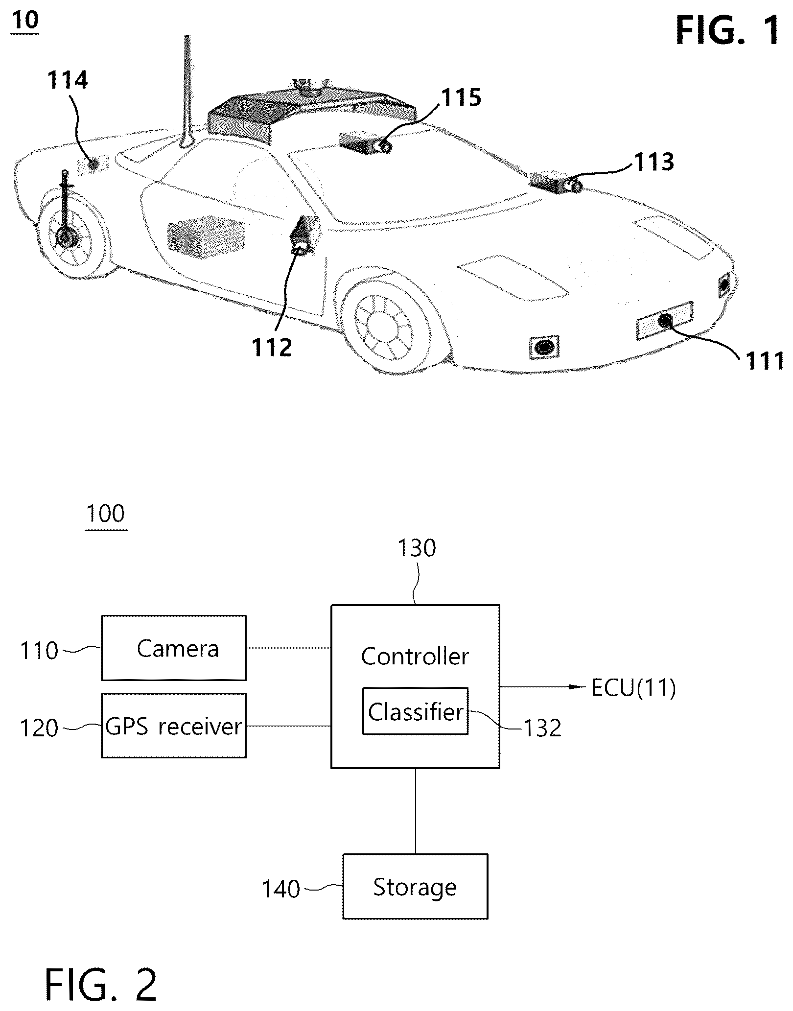 Patent US12097839 Figure 1 – Device for determining lane type and method thereof