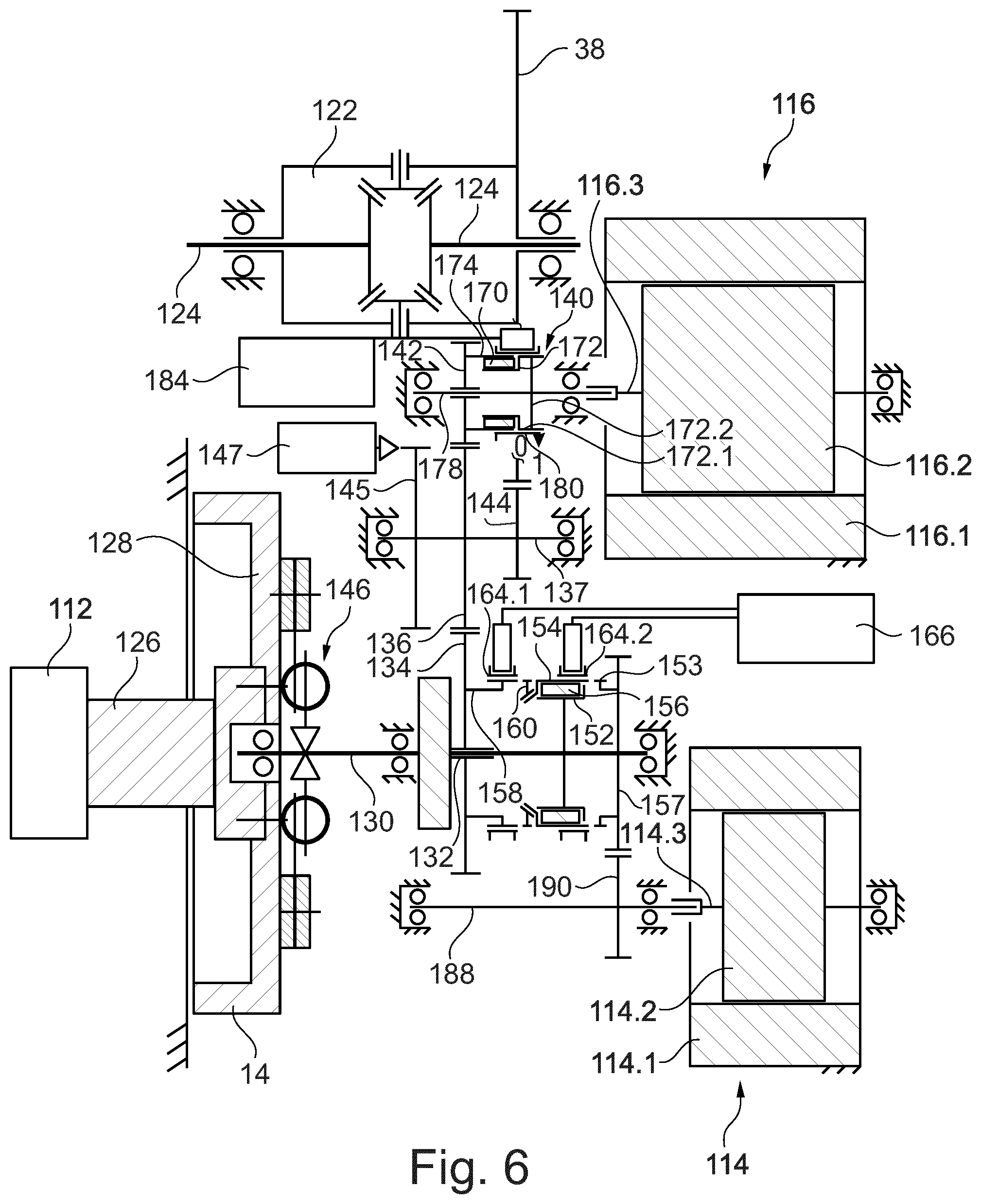 Patent US12097842 Figure 4 – Clutch arrangement for a hybrid vehicle powertrain