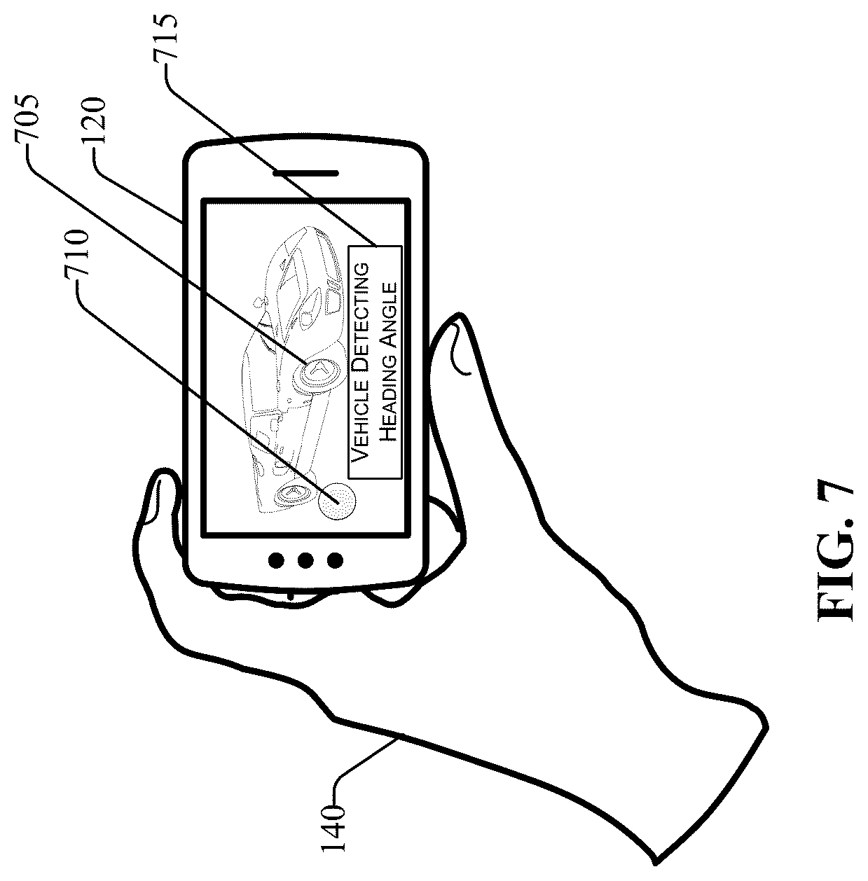 Patent US12097843 Figure 7 – Remote park assist augmented reality user engagement with cameraless detection